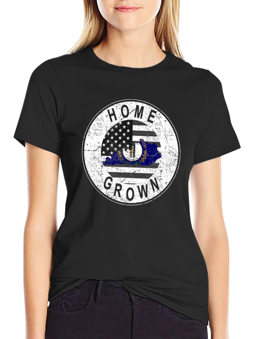 Home Grown Kentucky Flag Graphic Tee