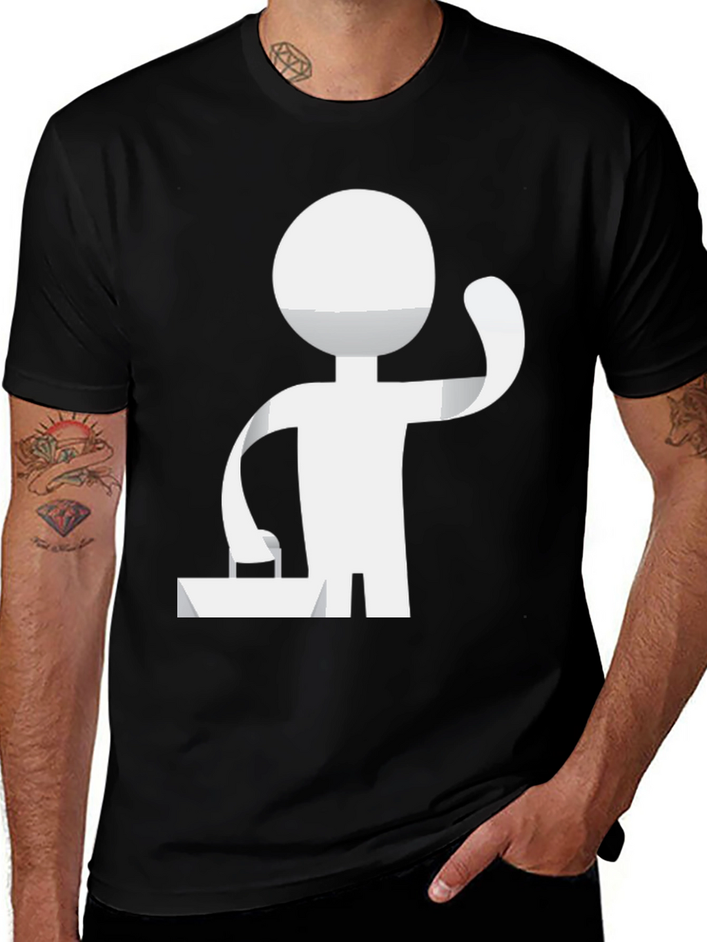 DJ Stick Figure Graphic Tee