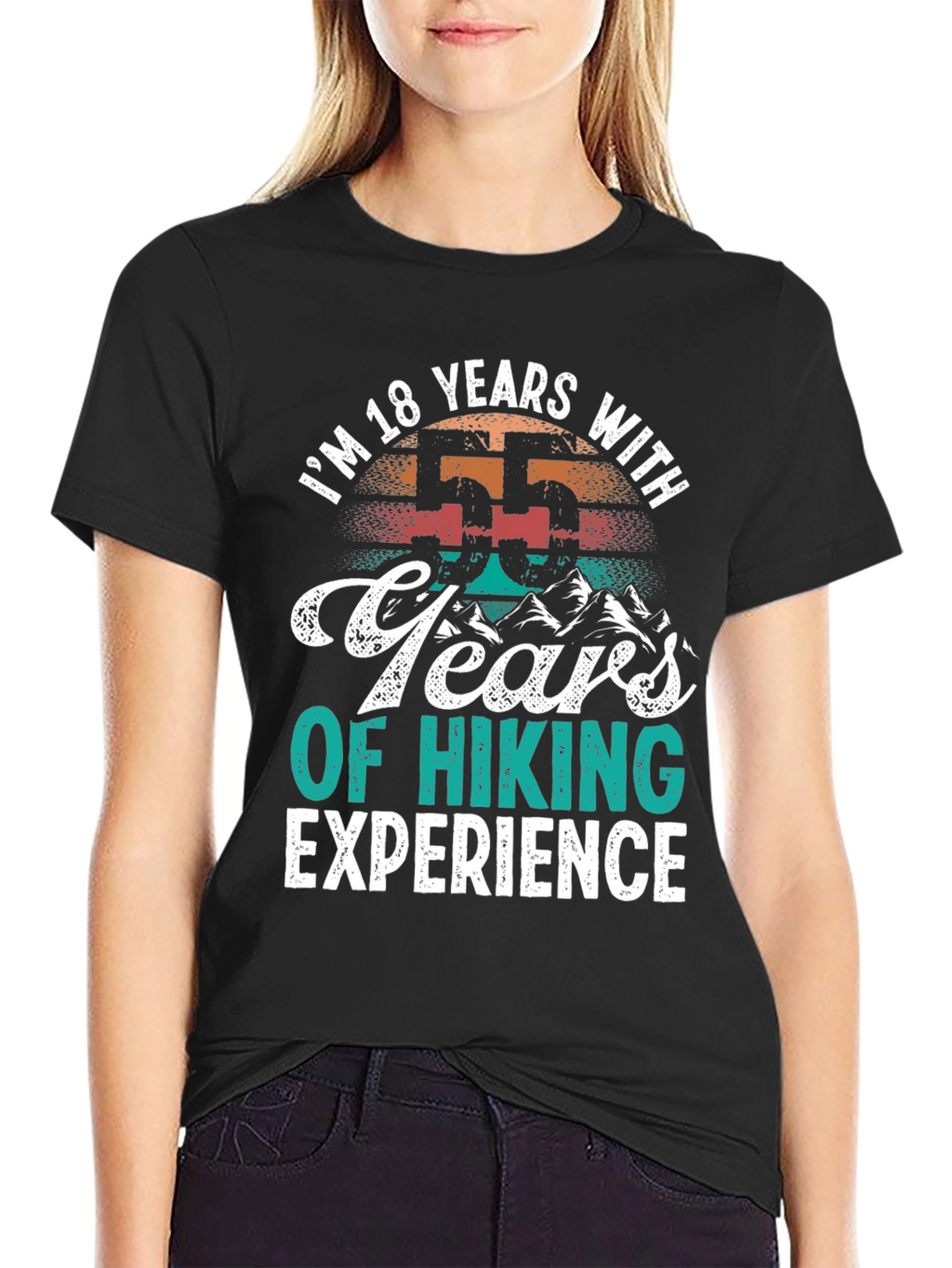 Funny Hiking Experience T-Shirt - 55 Years