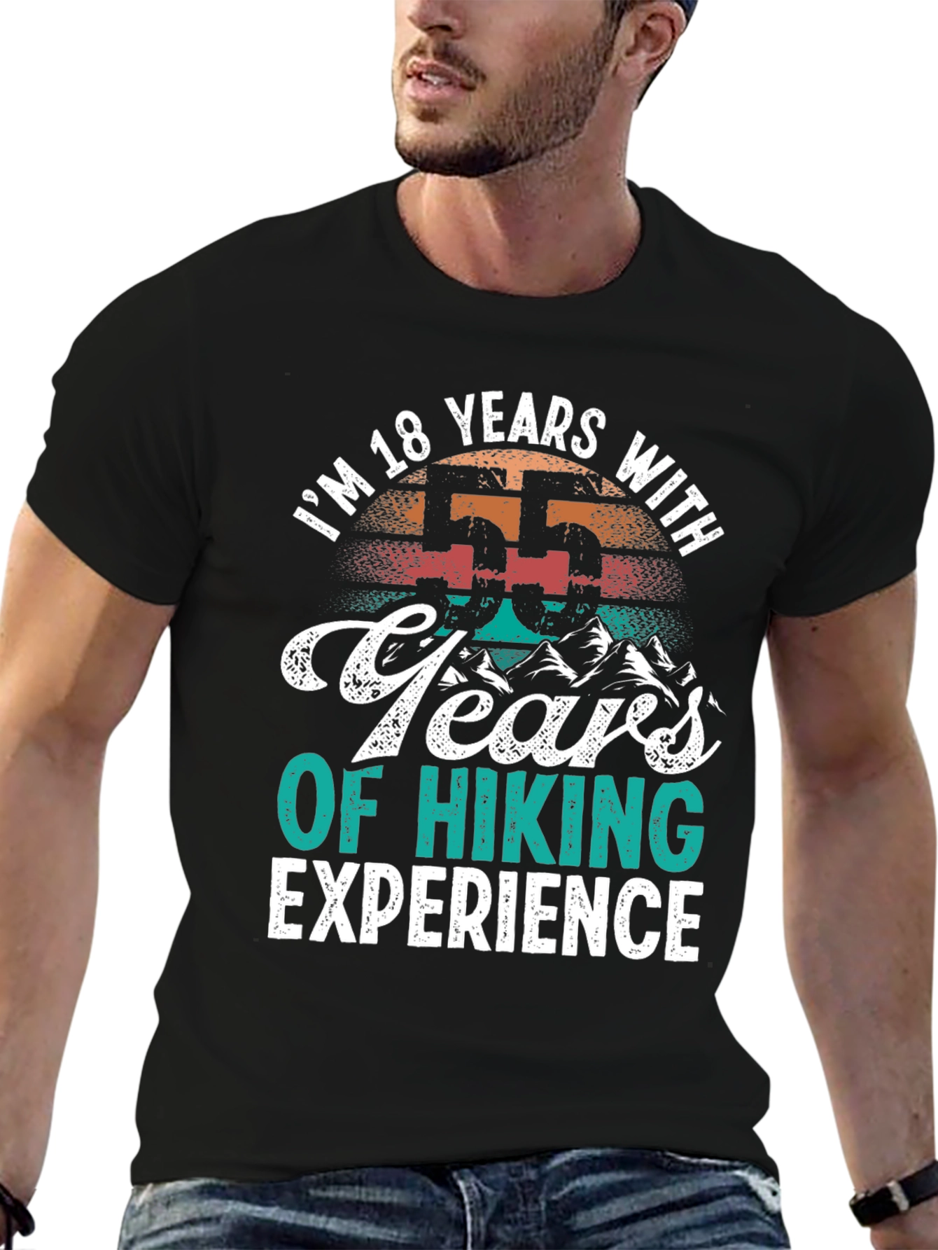 Funny Hiking Experience T-Shirt - 55 Years