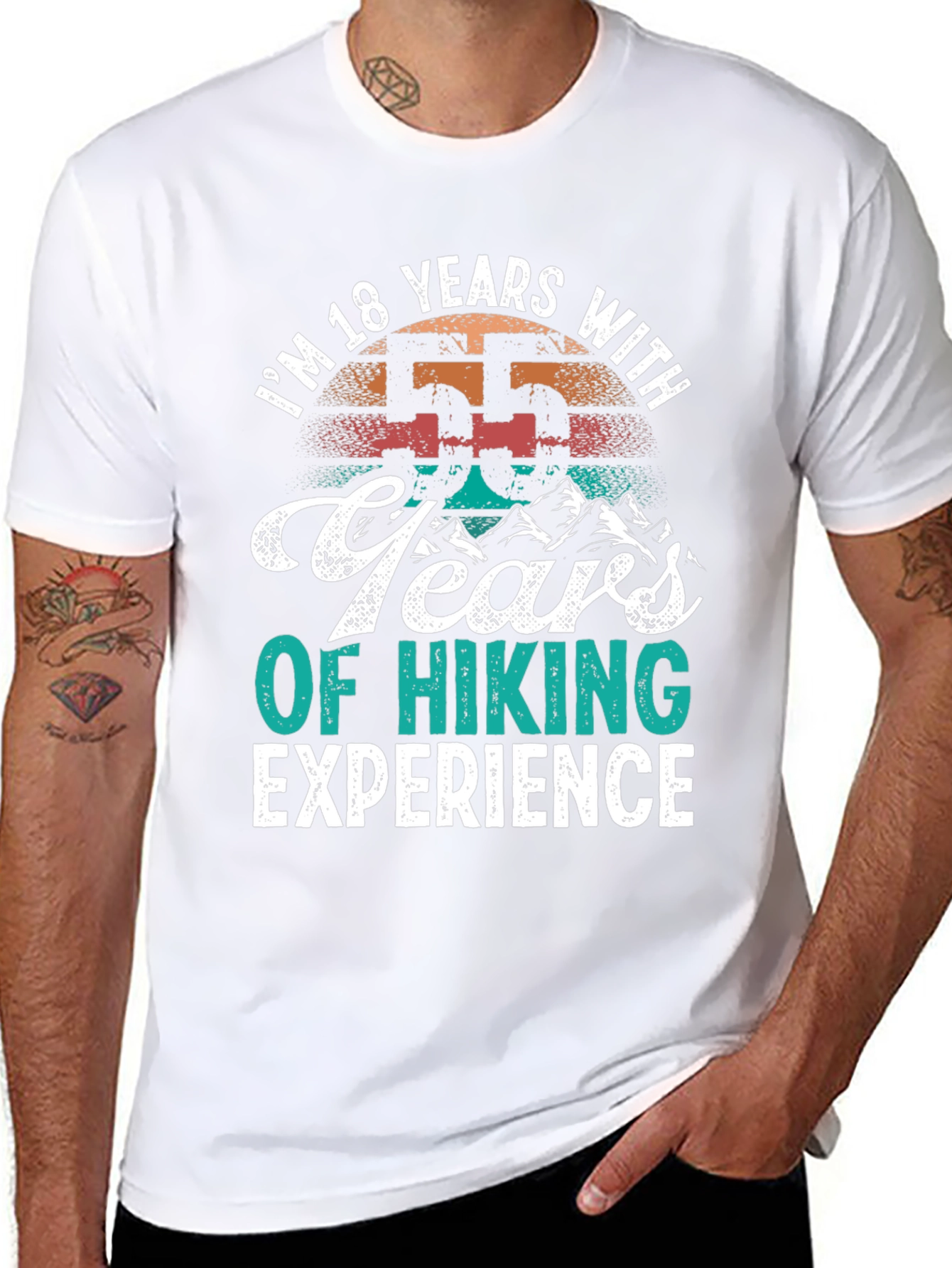 Funny Hiking Experience T-Shirt - 55 Years