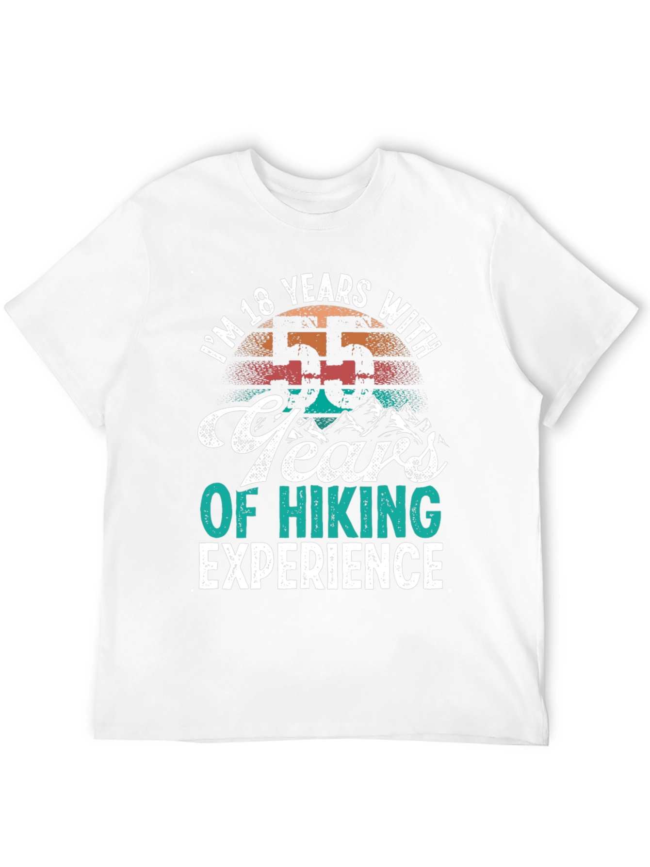Funny Hiking Experience T-Shirt - 55 Years