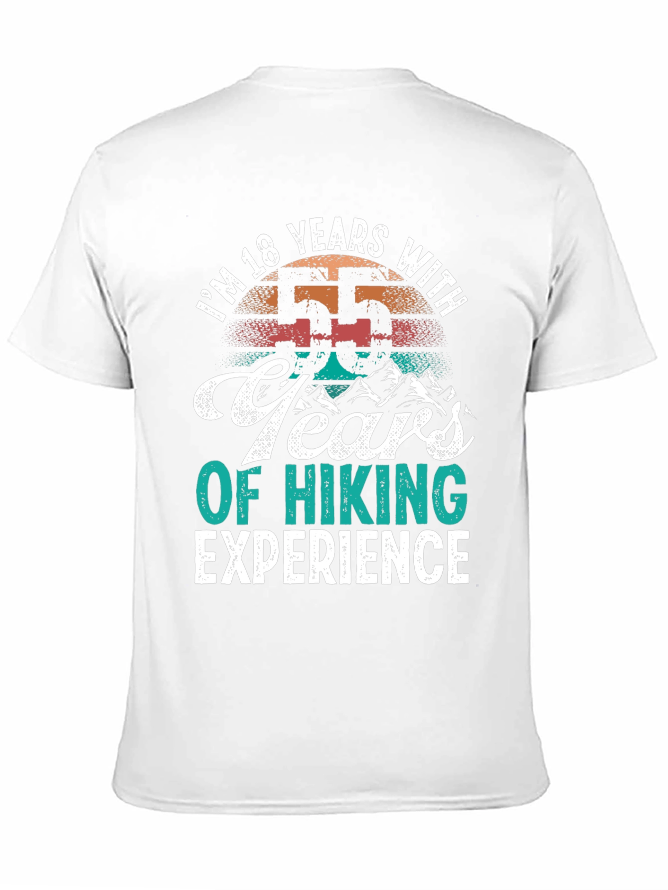 Funny Hiking Experience T-Shirt - 55 Years
