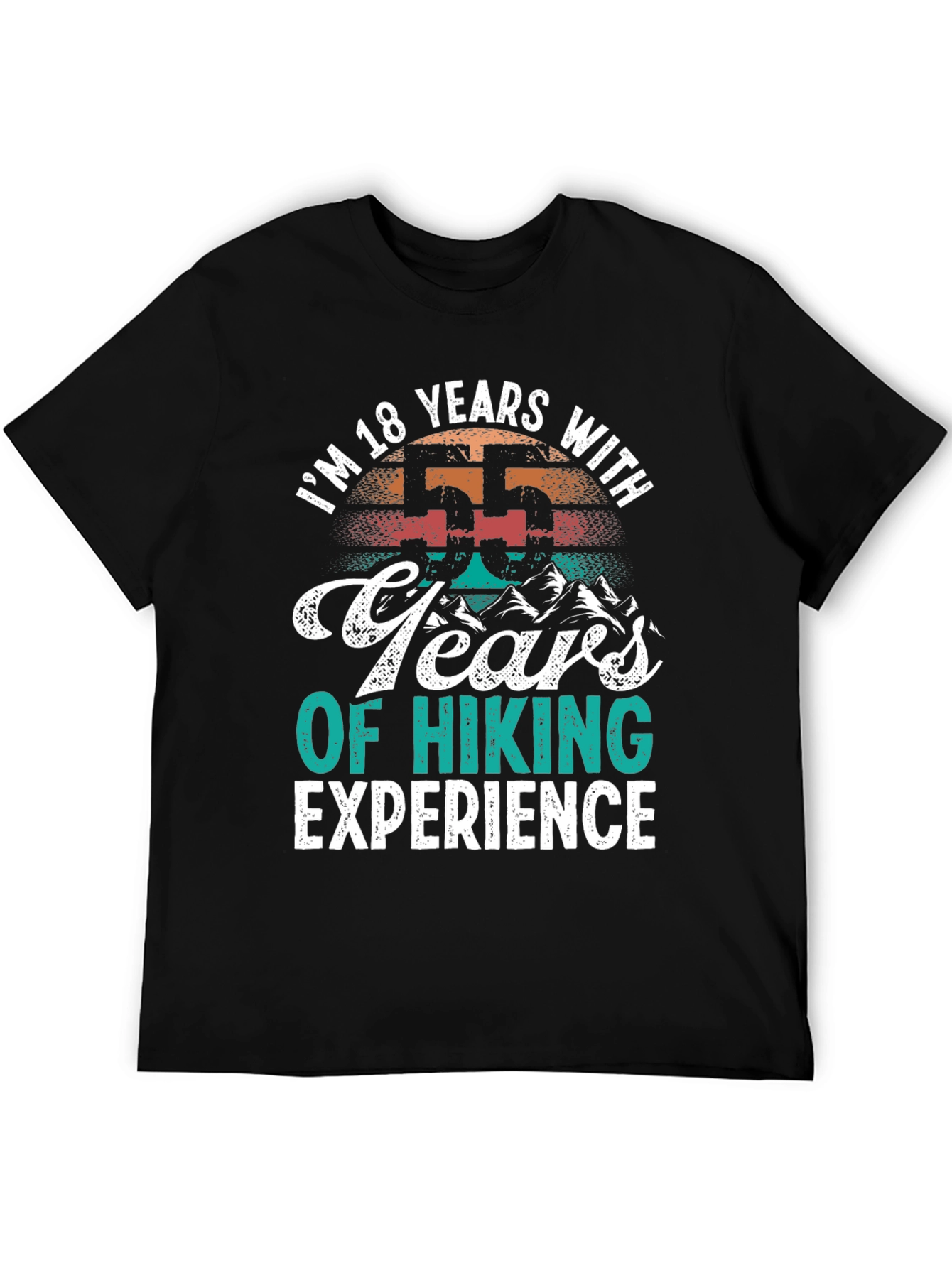 Funny Hiking Experience T-Shirt - 55 Years