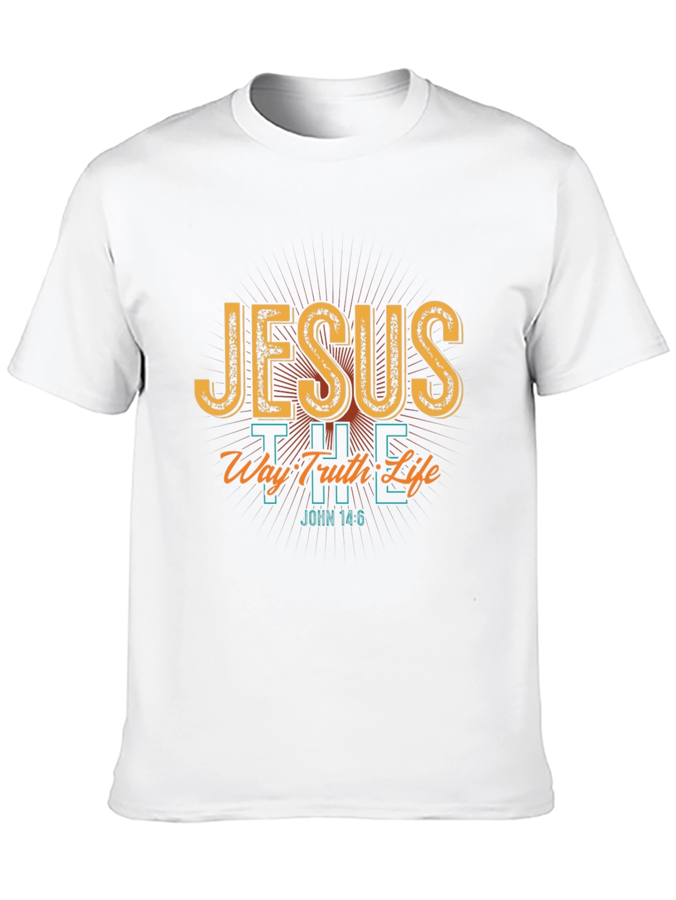Jesus The Way Truth Life Black T-Shirt