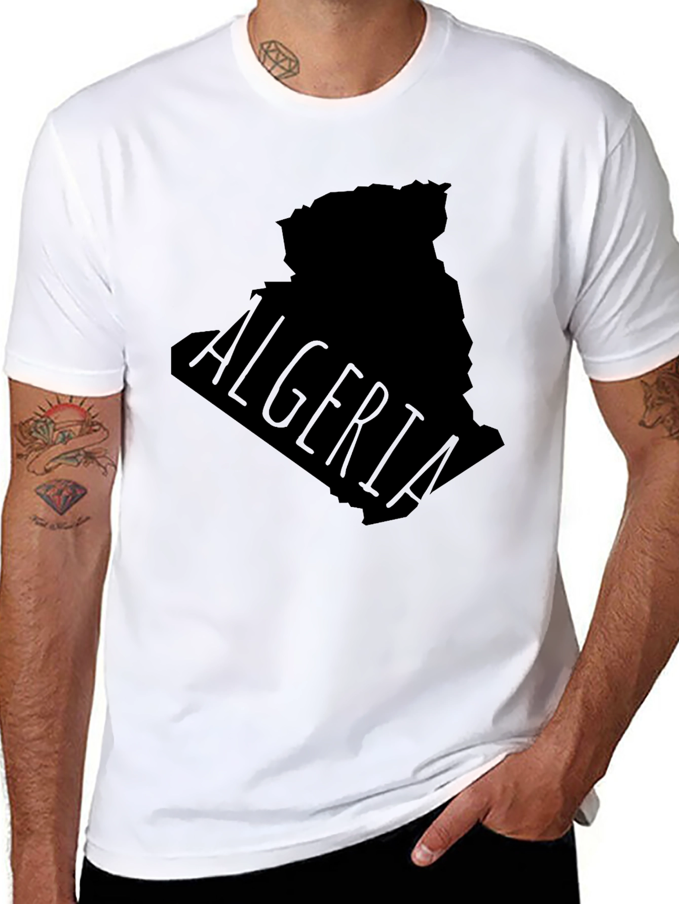 Algeria Map Graphic T-Shirt
