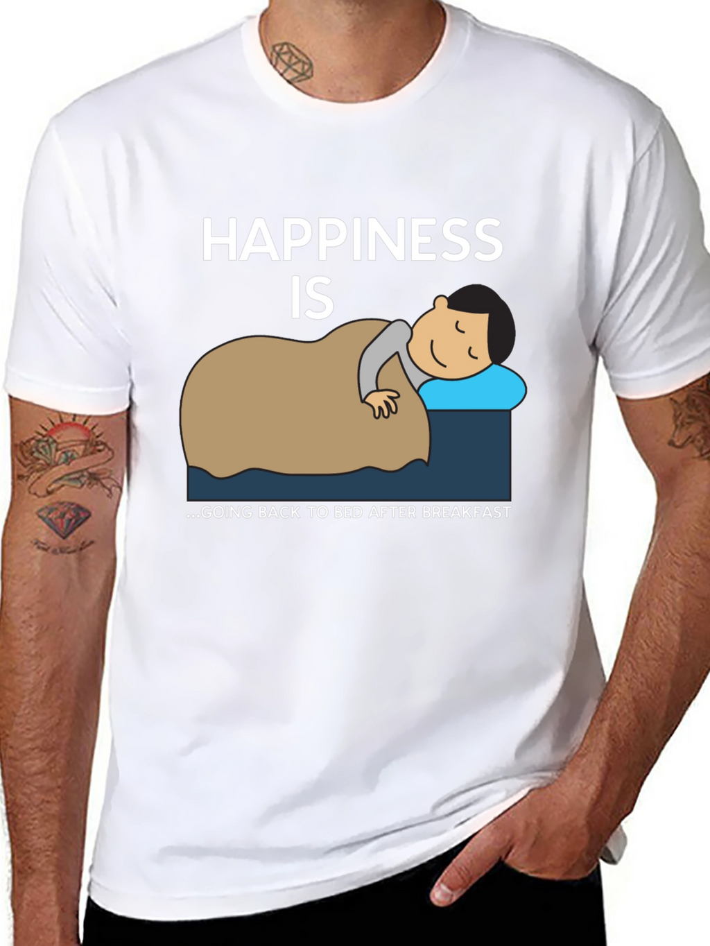 Happiness is Back to Bed T-Shirt