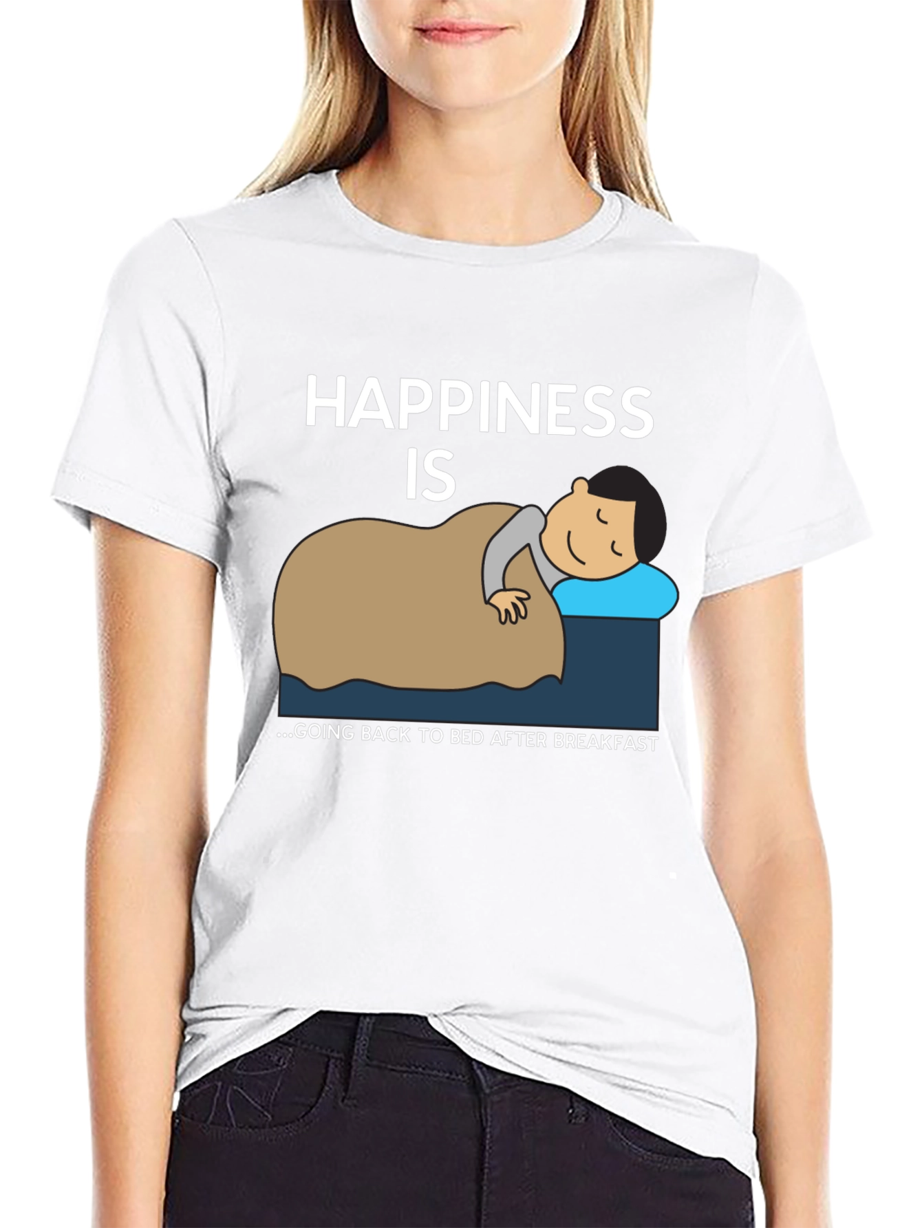 Happiness is Back to Bed T-Shirt