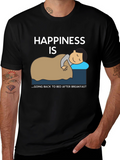 Happiness is Back to Bed T-Shirt