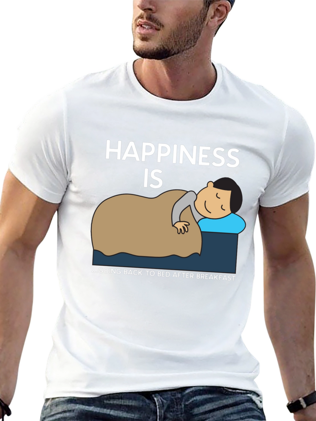 Happiness is Back to Bed T-Shirt