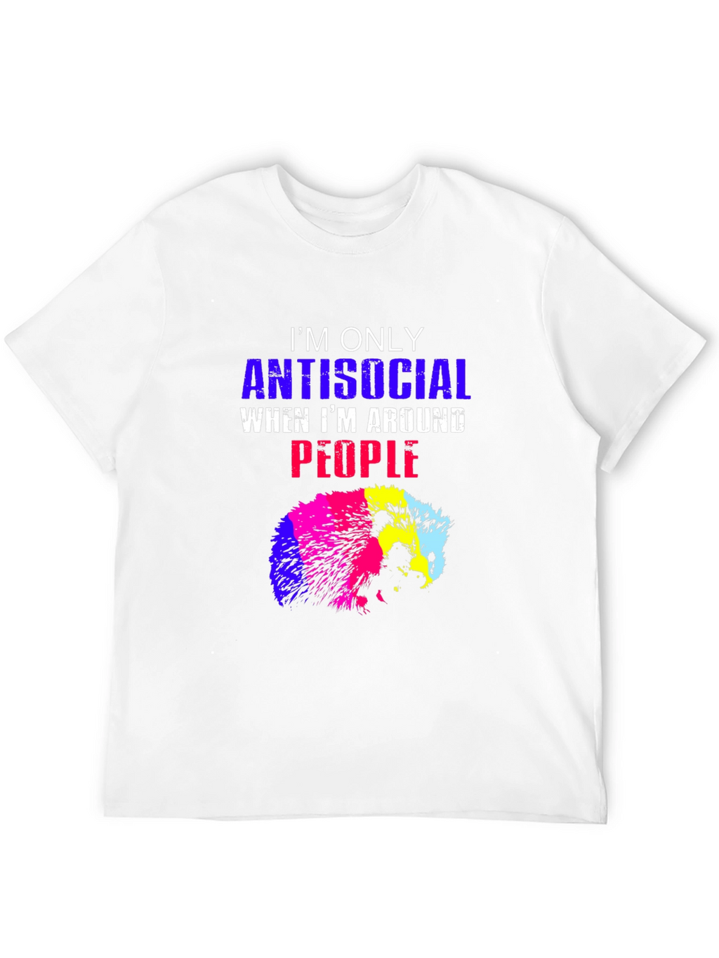Antisocial Hedgehog Graphic Tee - Black