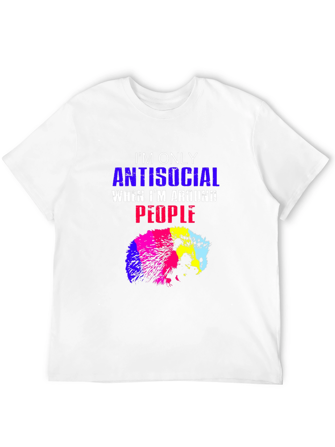 Antisocial Hedgehog Graphic Tee - Black