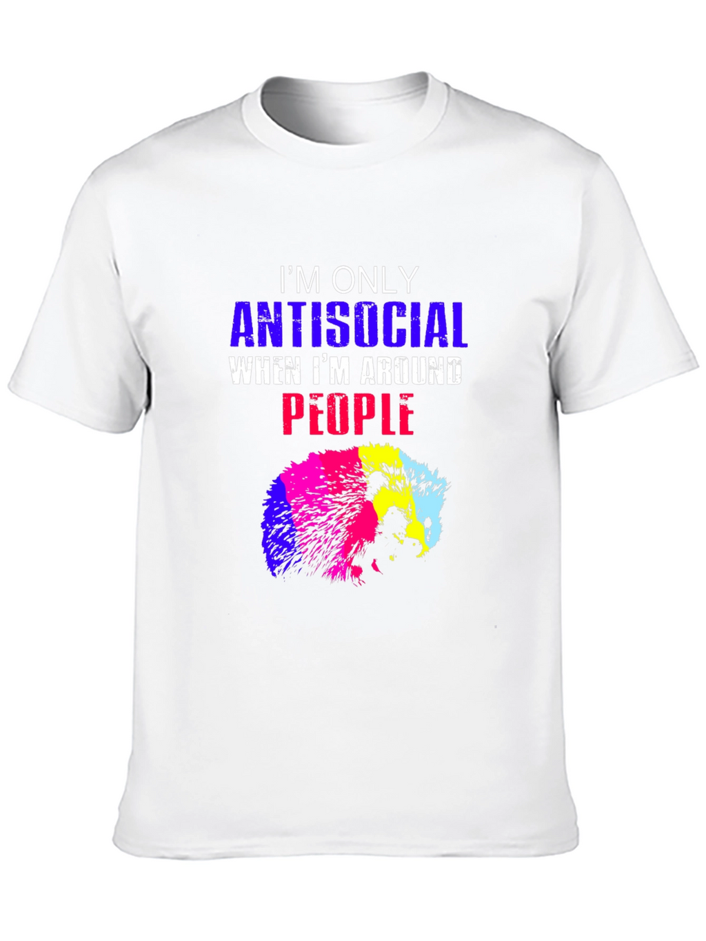 Antisocial Hedgehog Graphic Tee - Black