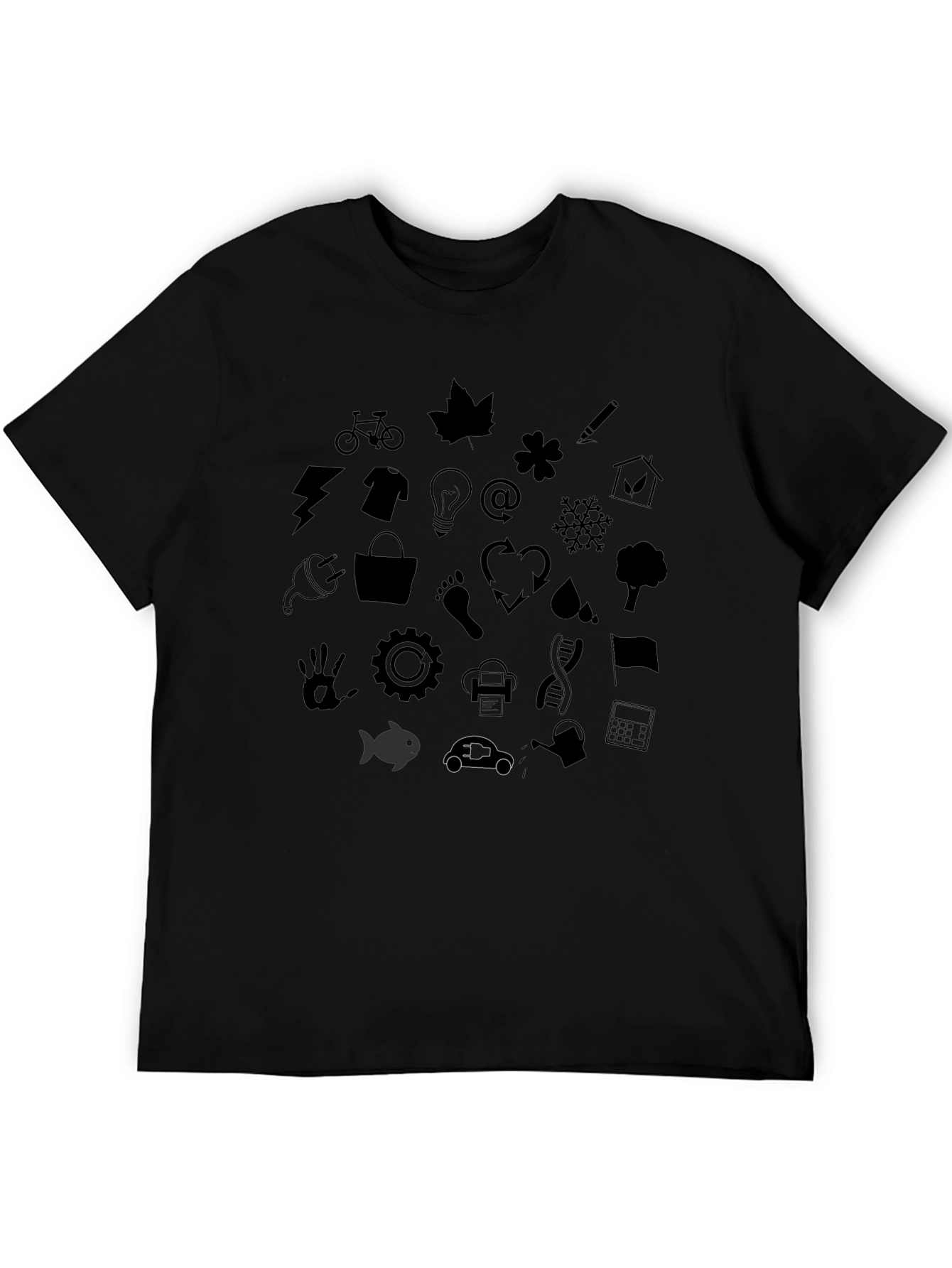 Eco Icons Black T-Shirt