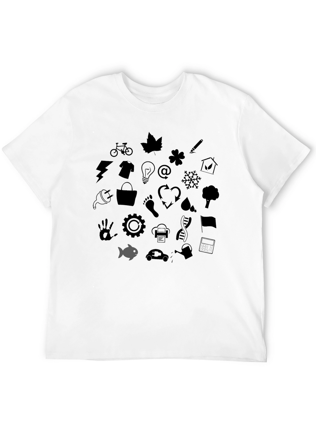 Eco Icons Black T-Shirt