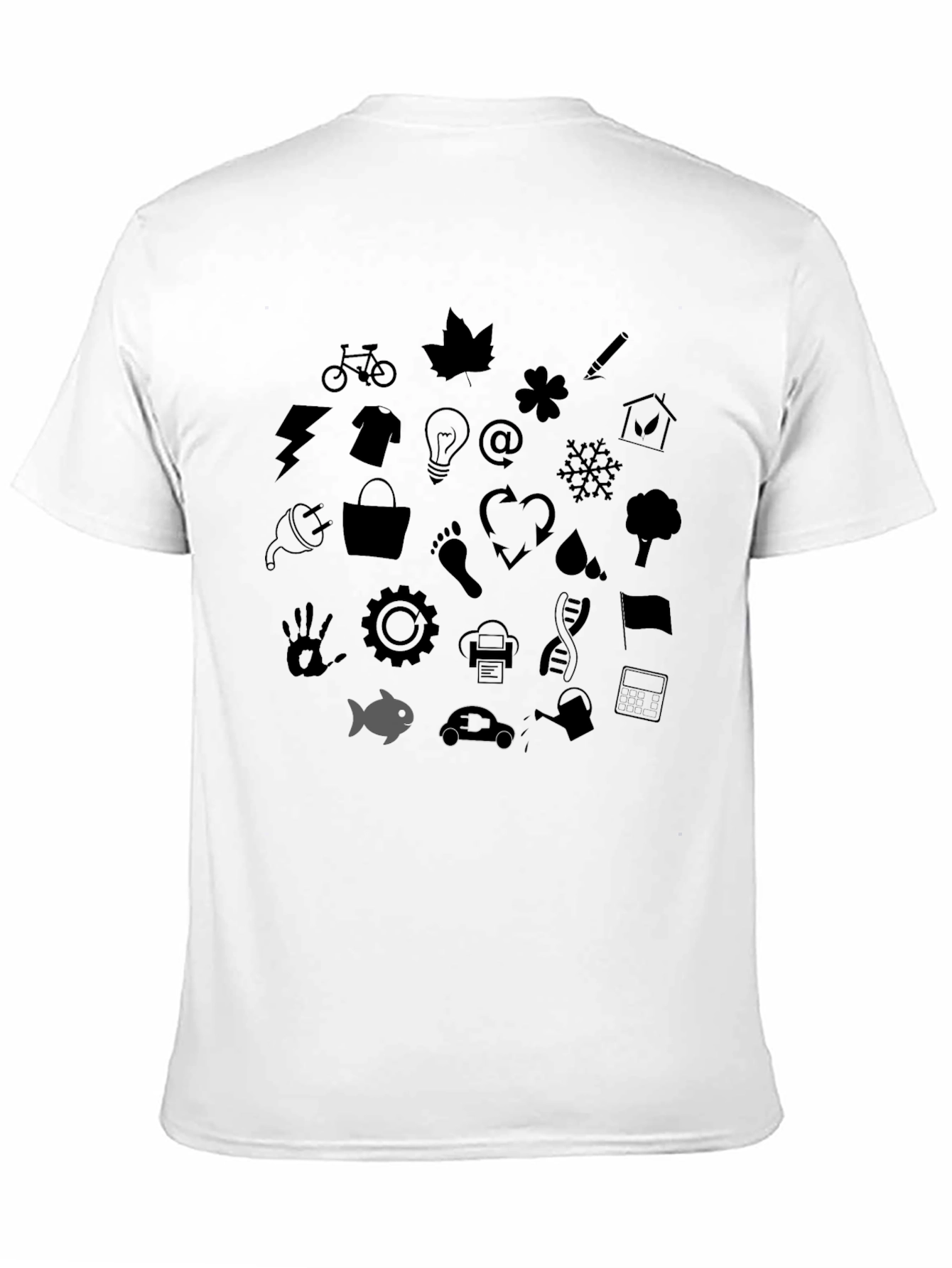 Eco Icons Black T-Shirt