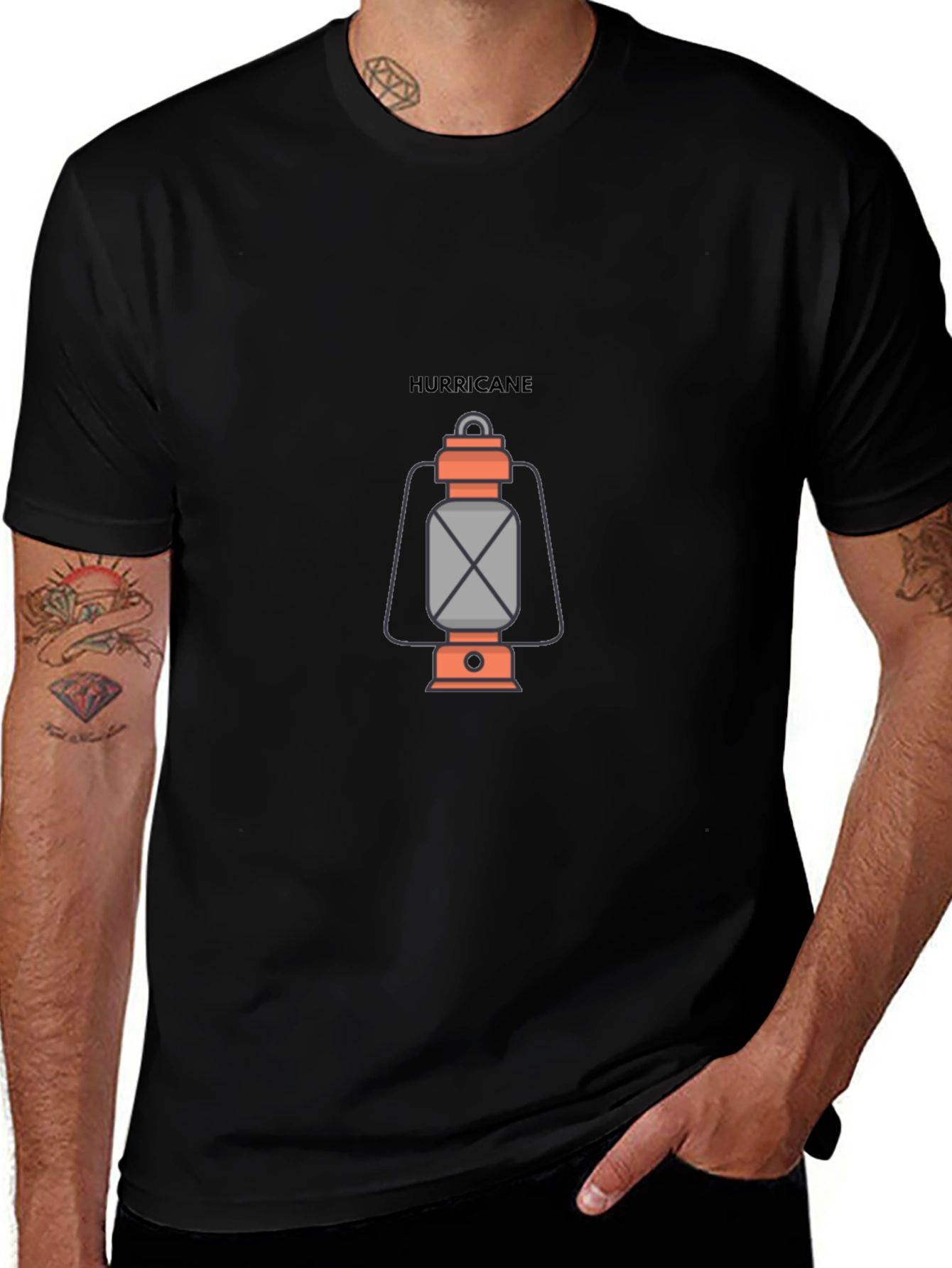 Hurricane Lantern Graphic Tee - Vintage Style