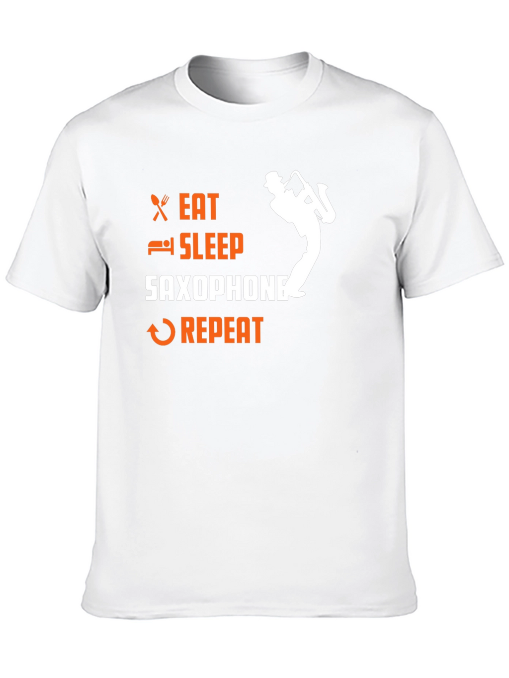 Eat Sleep Saxophone Repeat Graphic T-Shirt