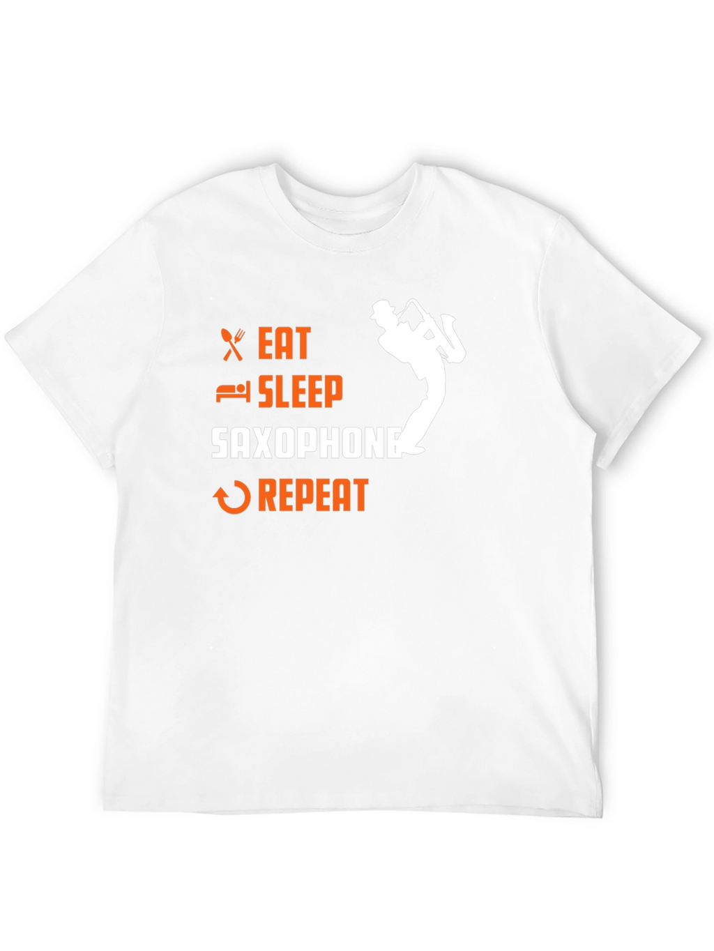 Eat Sleep Saxophone Repeat Graphic T-Shirt