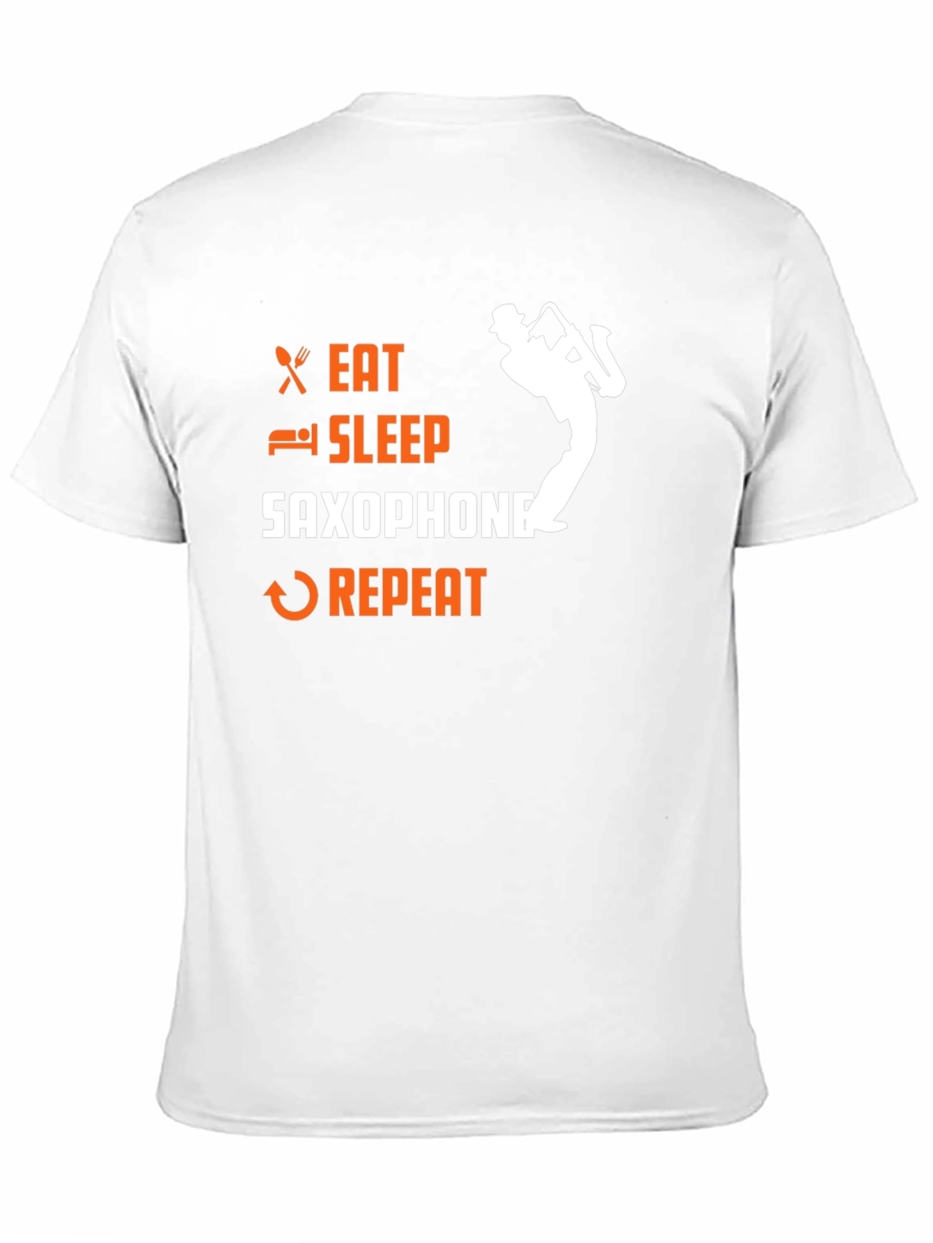 Eat Sleep Saxophone Repeat Graphic T-Shirt