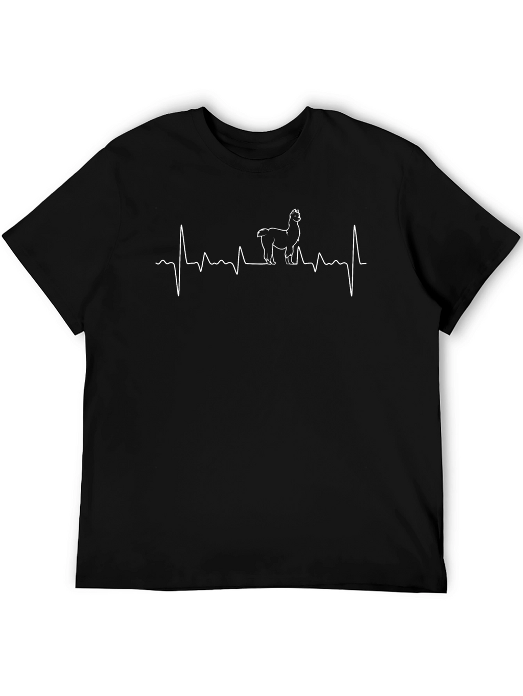 Alpaca Heartbeat Graphic Tee - Black