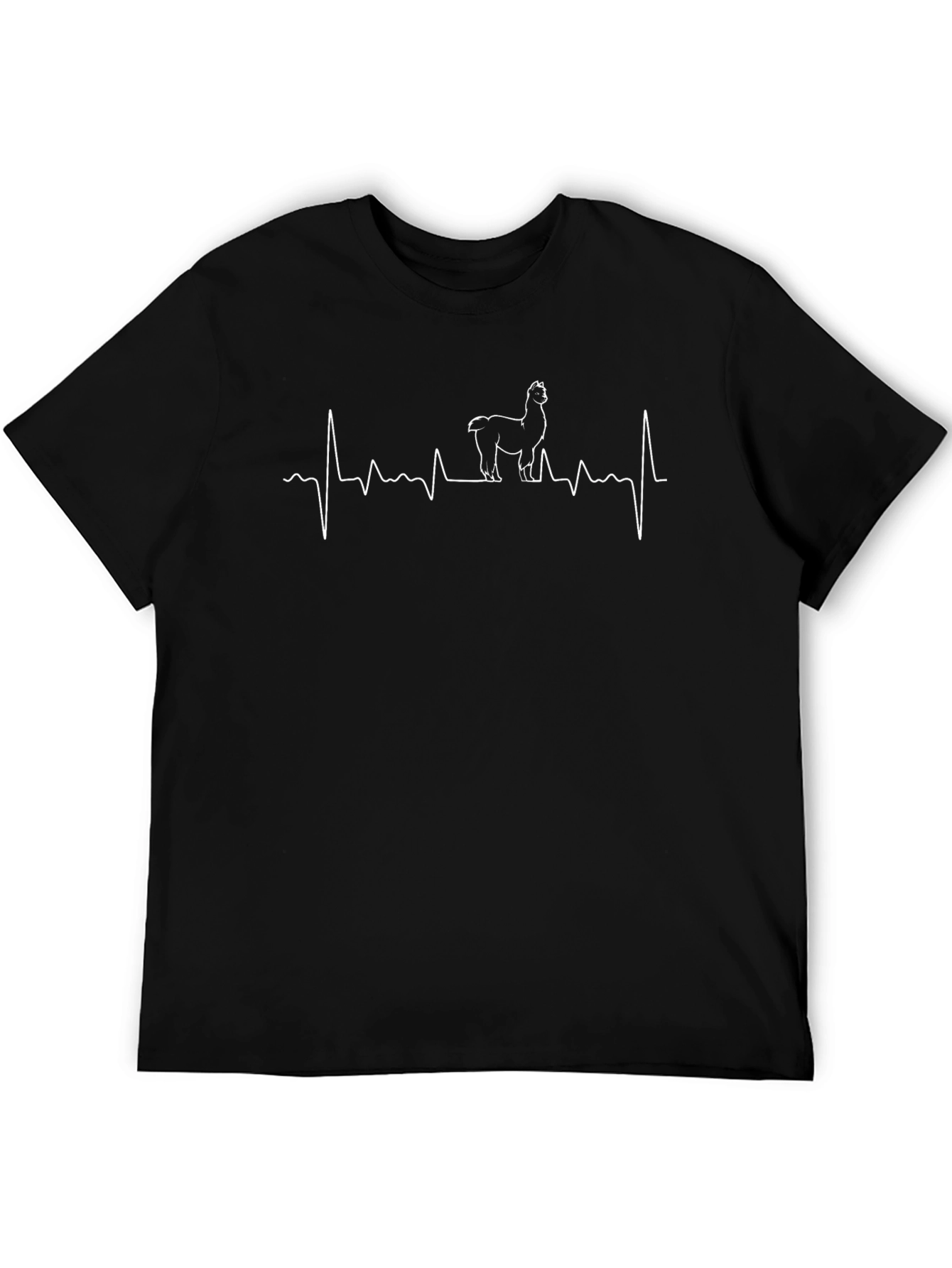 Alpaca Heartbeat Graphic Tee - Black