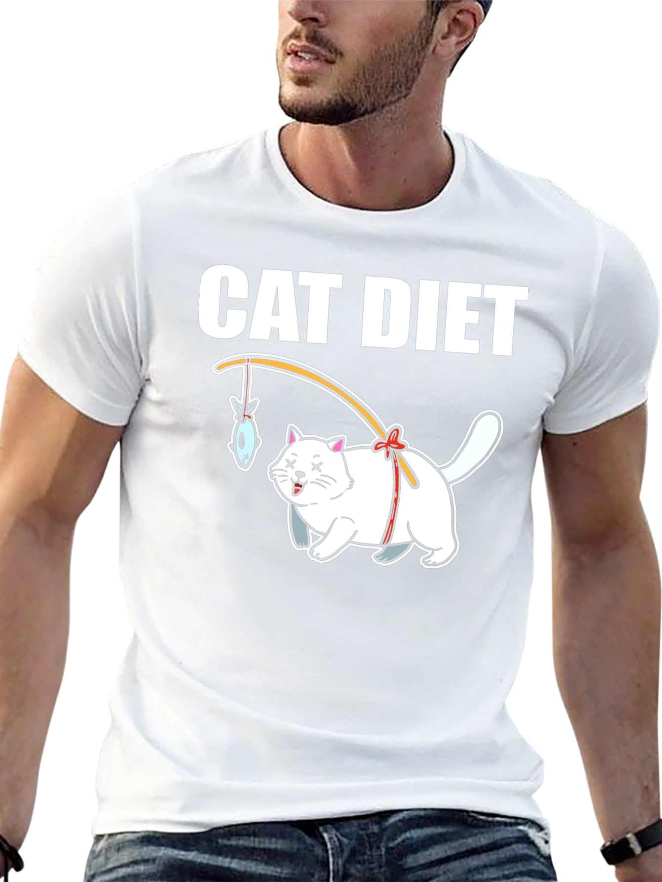 Cat Diet Graphic T-Shirt