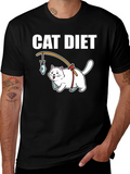 Cat Diet Graphic T-Shirt