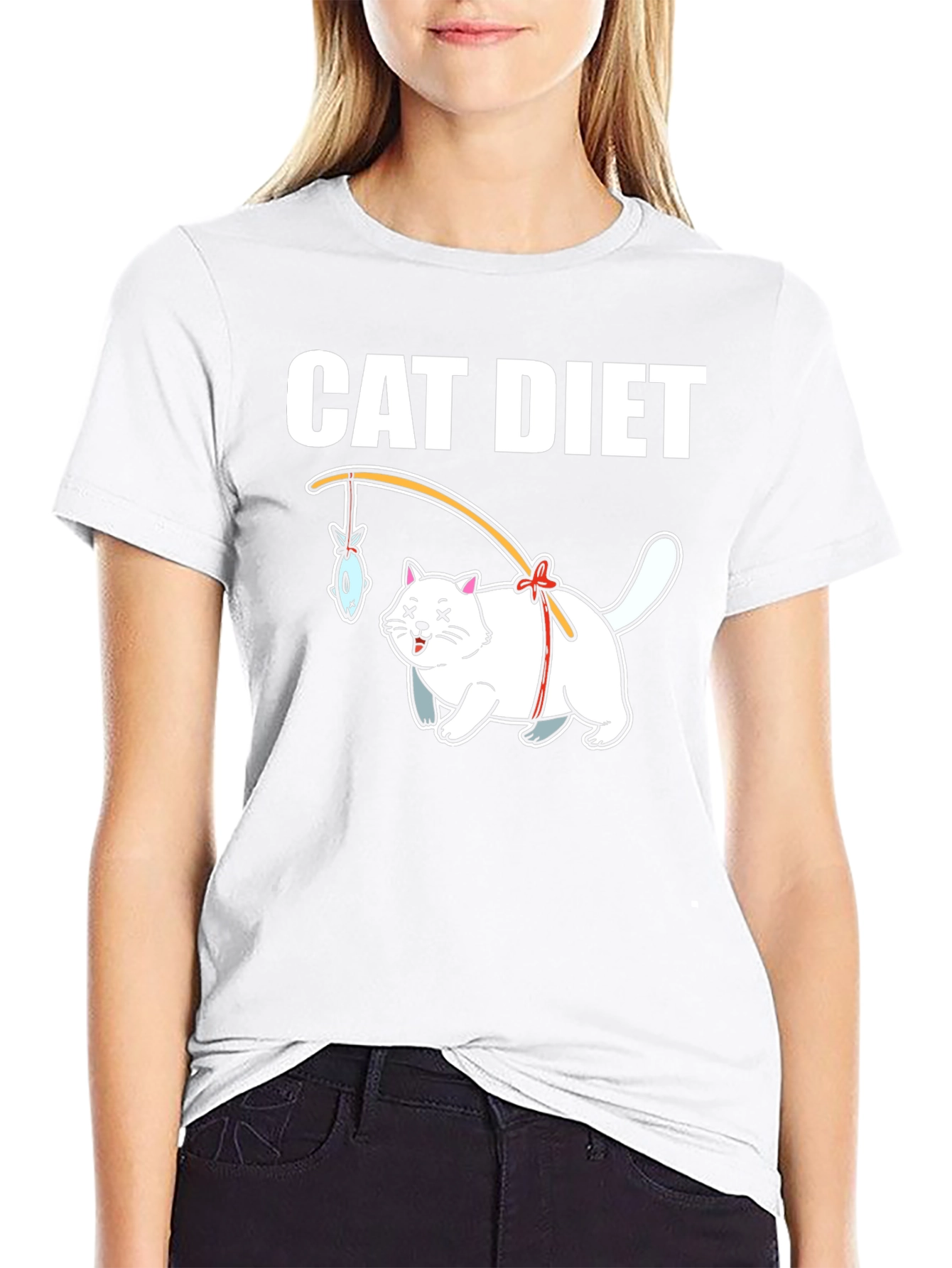 Cat Diet Graphic T-Shirt