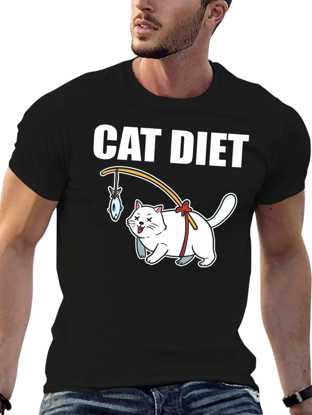 Cat Diet Graphic T-Shirt