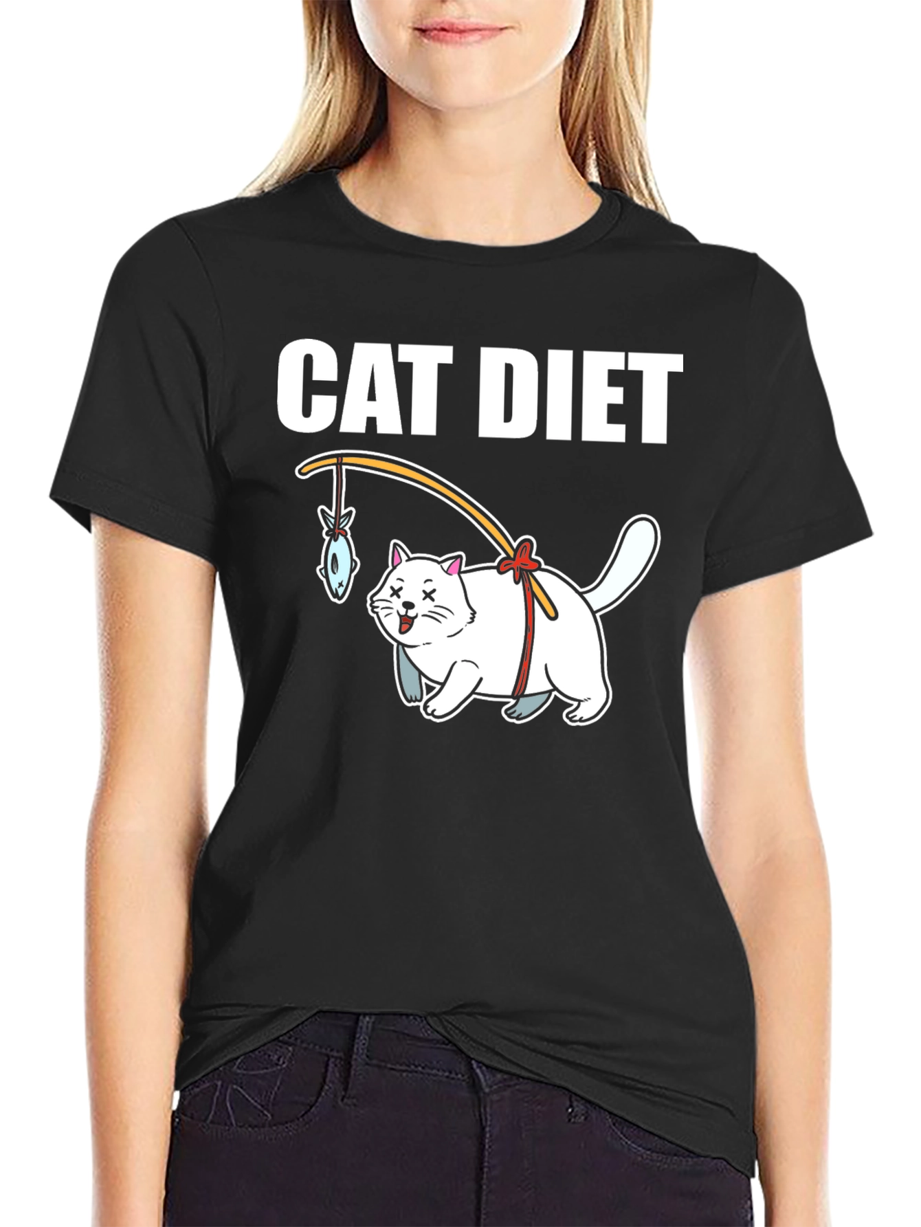 Cat Diet Graphic T-Shirt