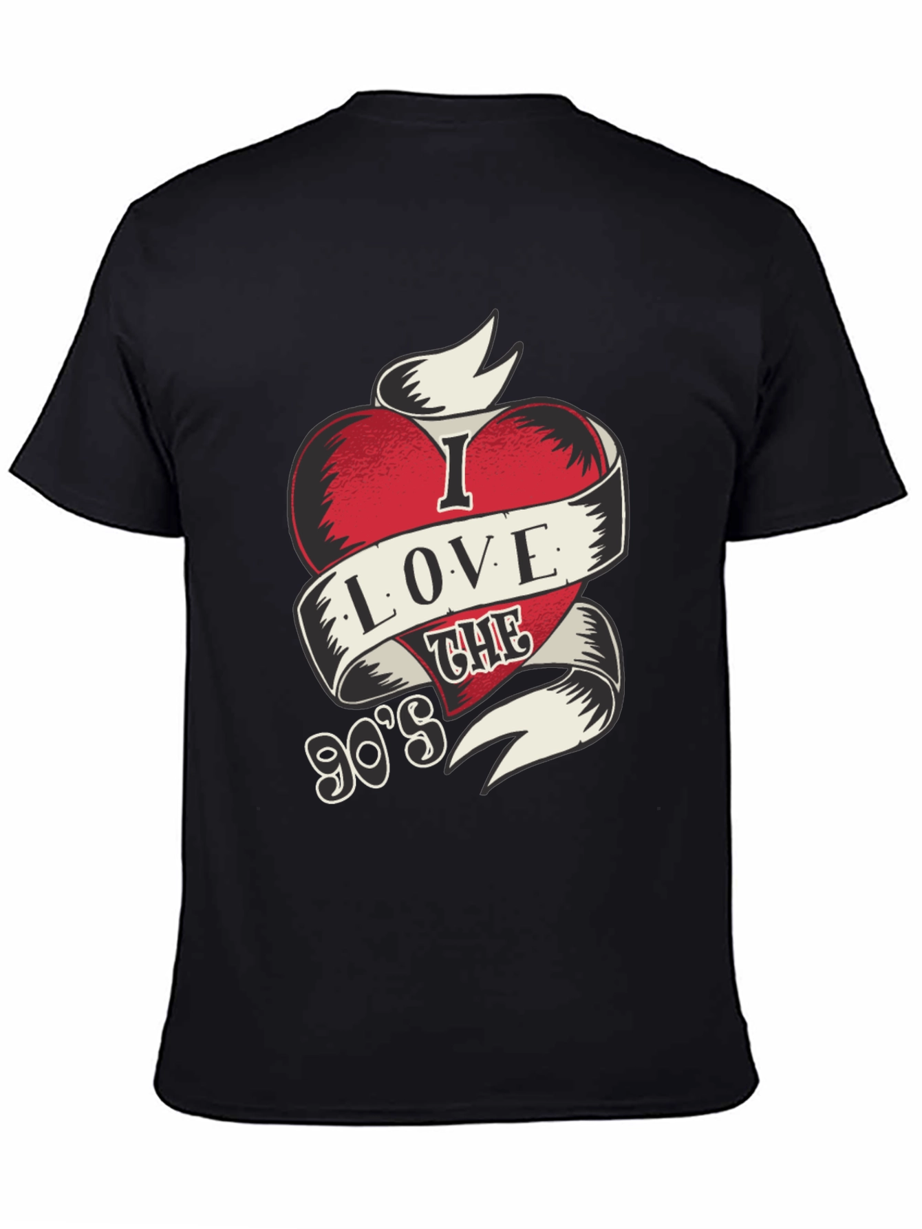 I Love The 90s Mens Black Graphic Tee