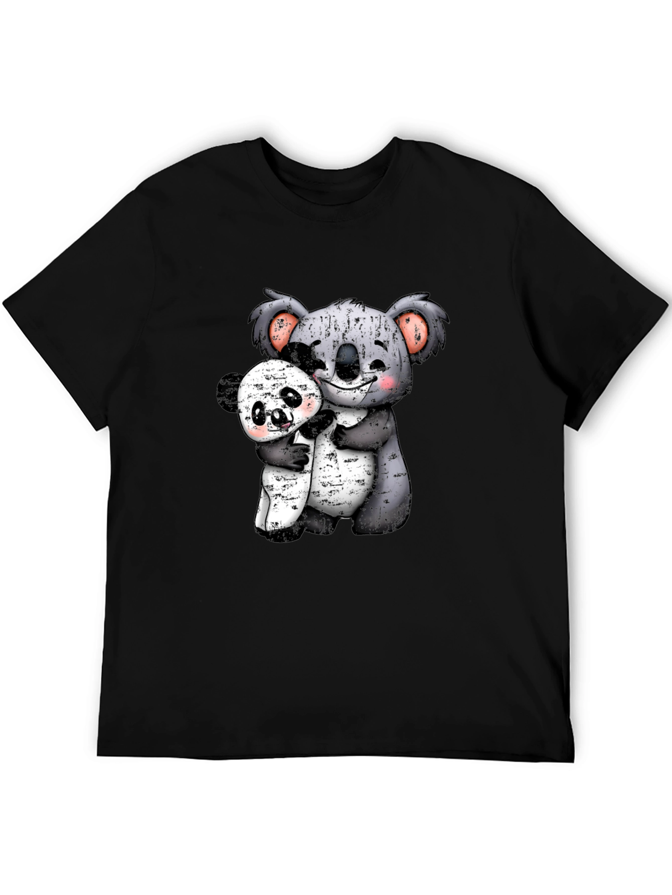Koala & Panda Hugs Graphic Tee - Adorable Animal Design