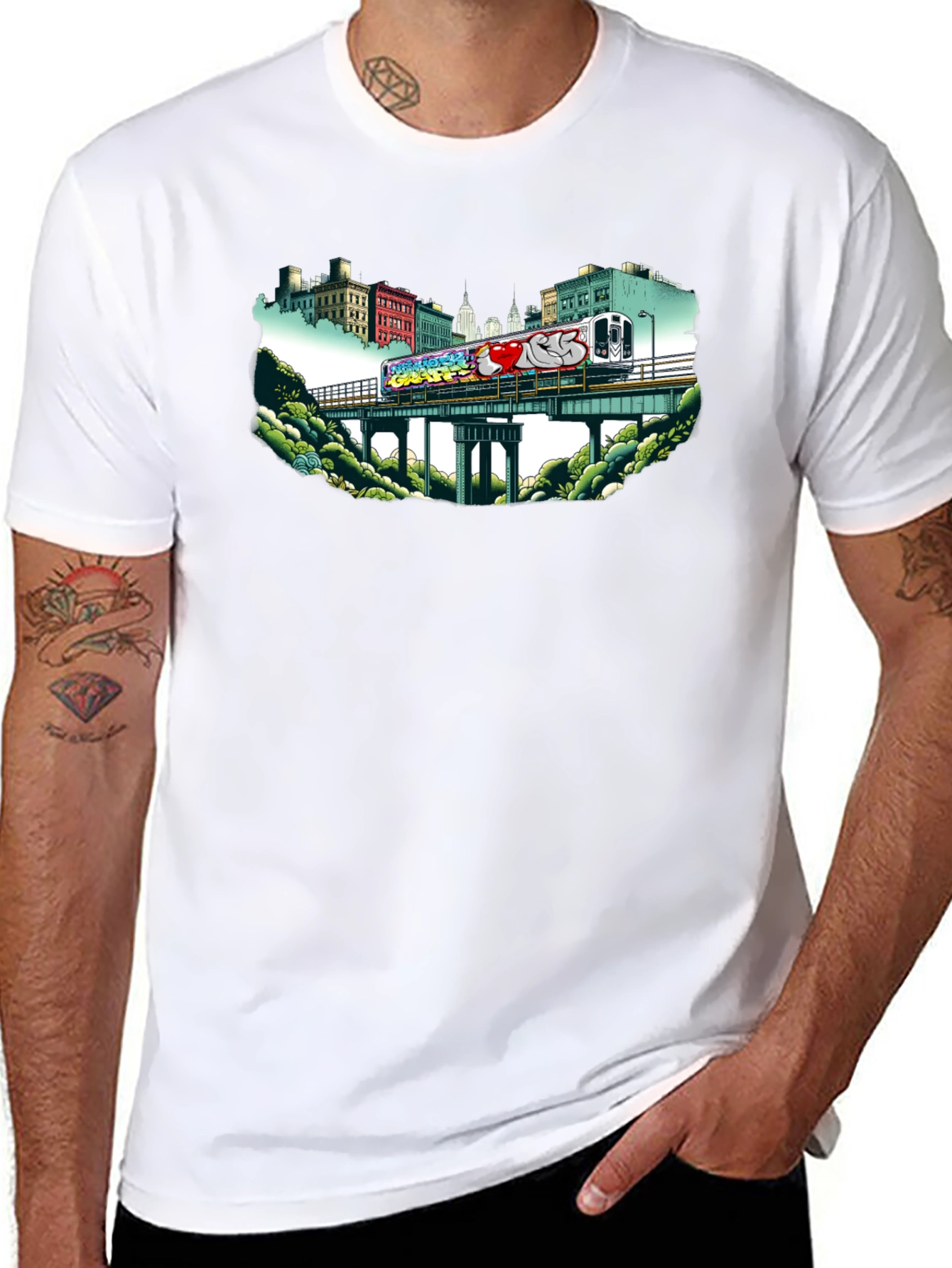 Graffiti Train T-Shirt - Urban Style