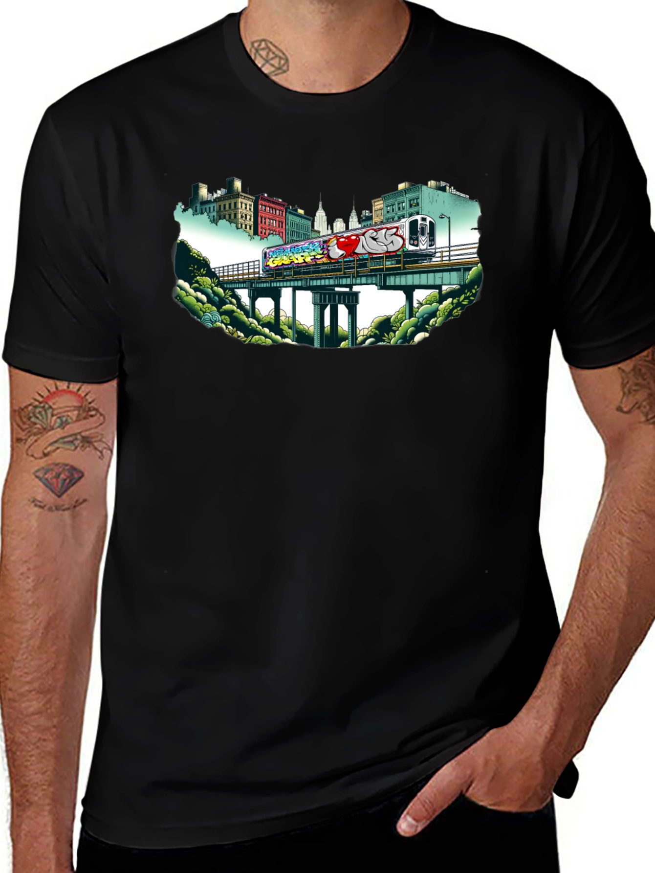 Graffiti Train T-Shirt - Urban Style