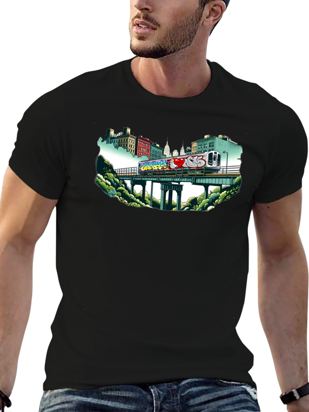 Graffiti Train T-Shirt - Urban Style