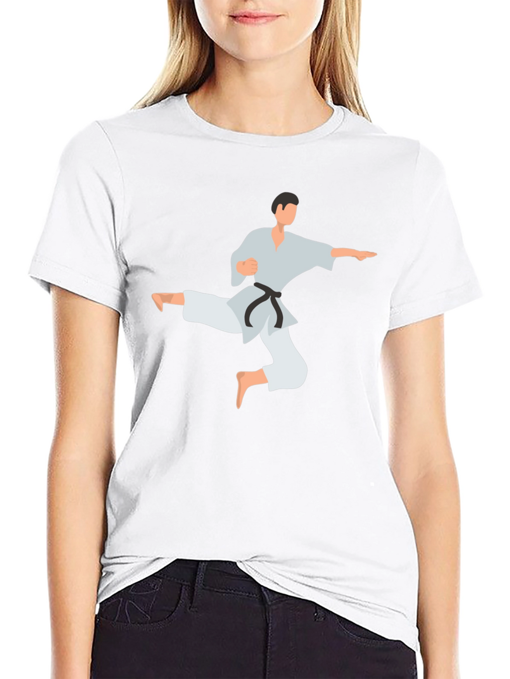 Karate Kick Graphic Tee - Black