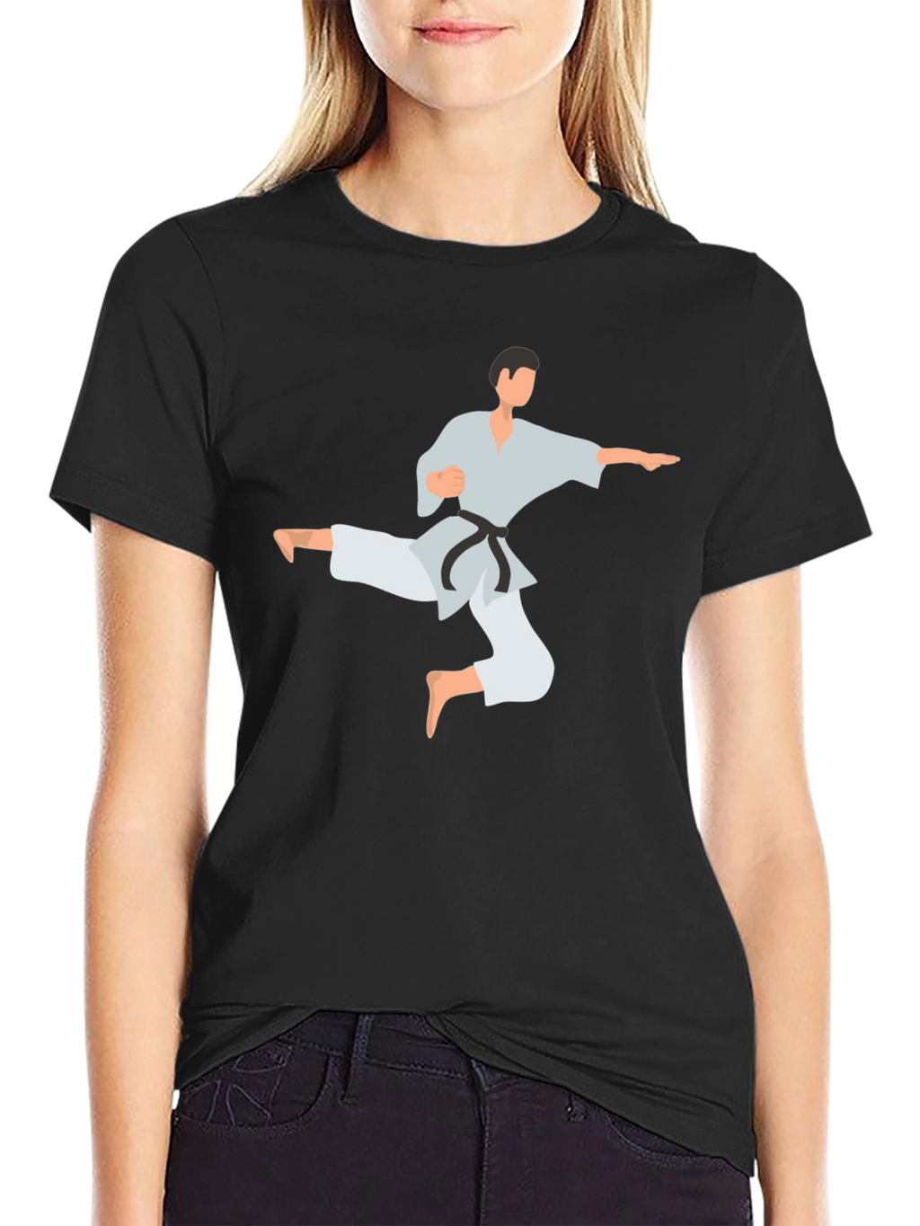Karate Kick Graphic Tee - Black
