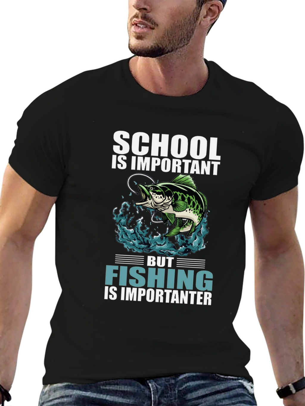 Fishing is Importanter Graphic Tee