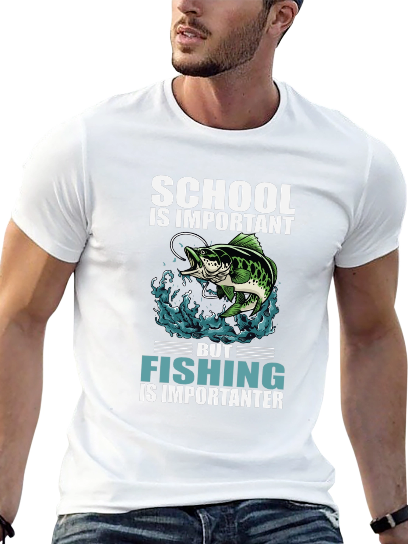 Fishing is Importanter Graphic Tee