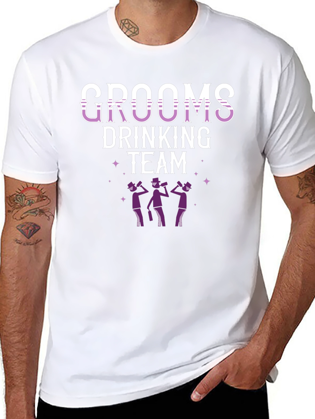 Grooms Drinking Team Graphic T-Shirt