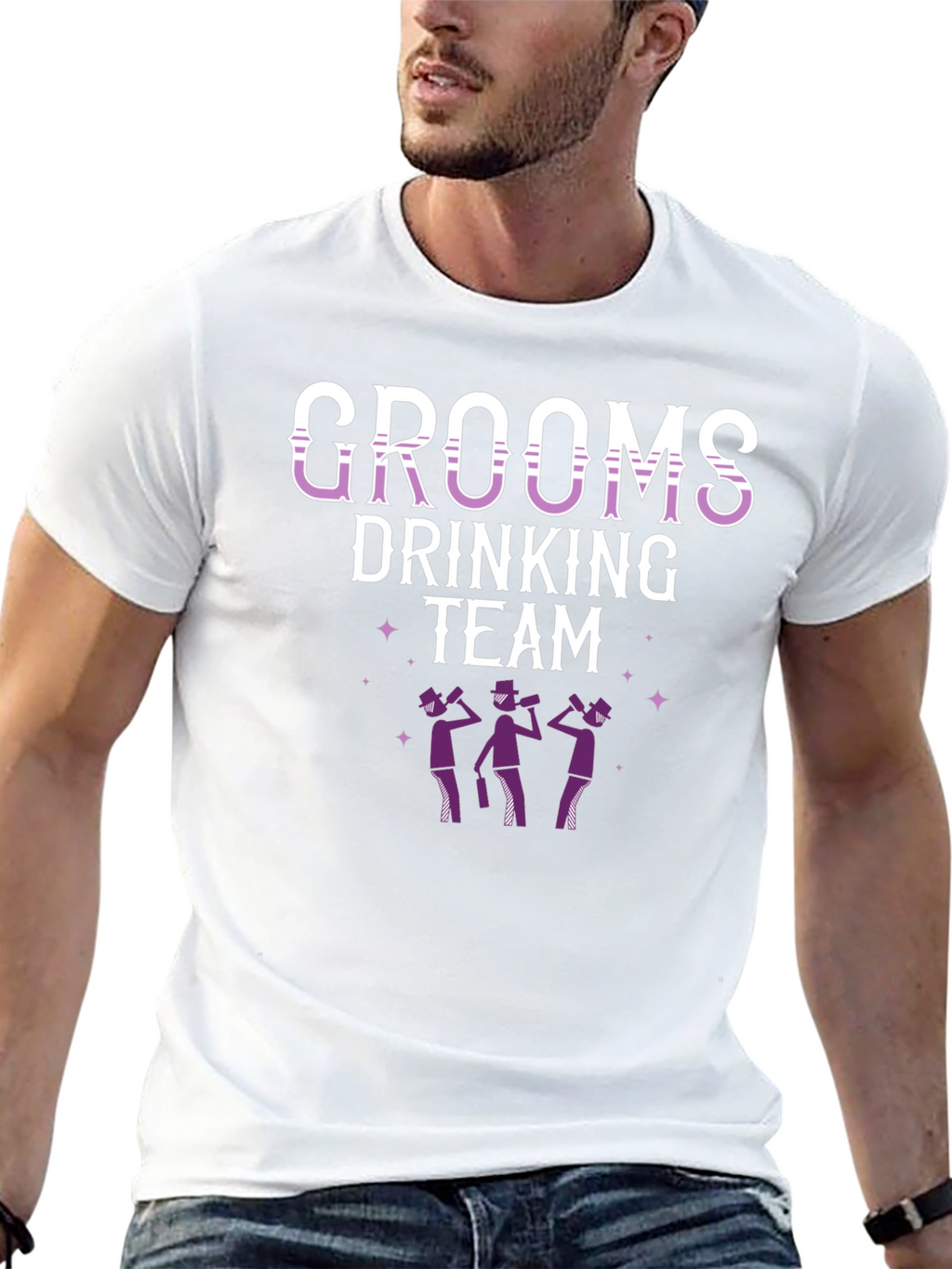 Grooms Drinking Team Graphic T-Shirt