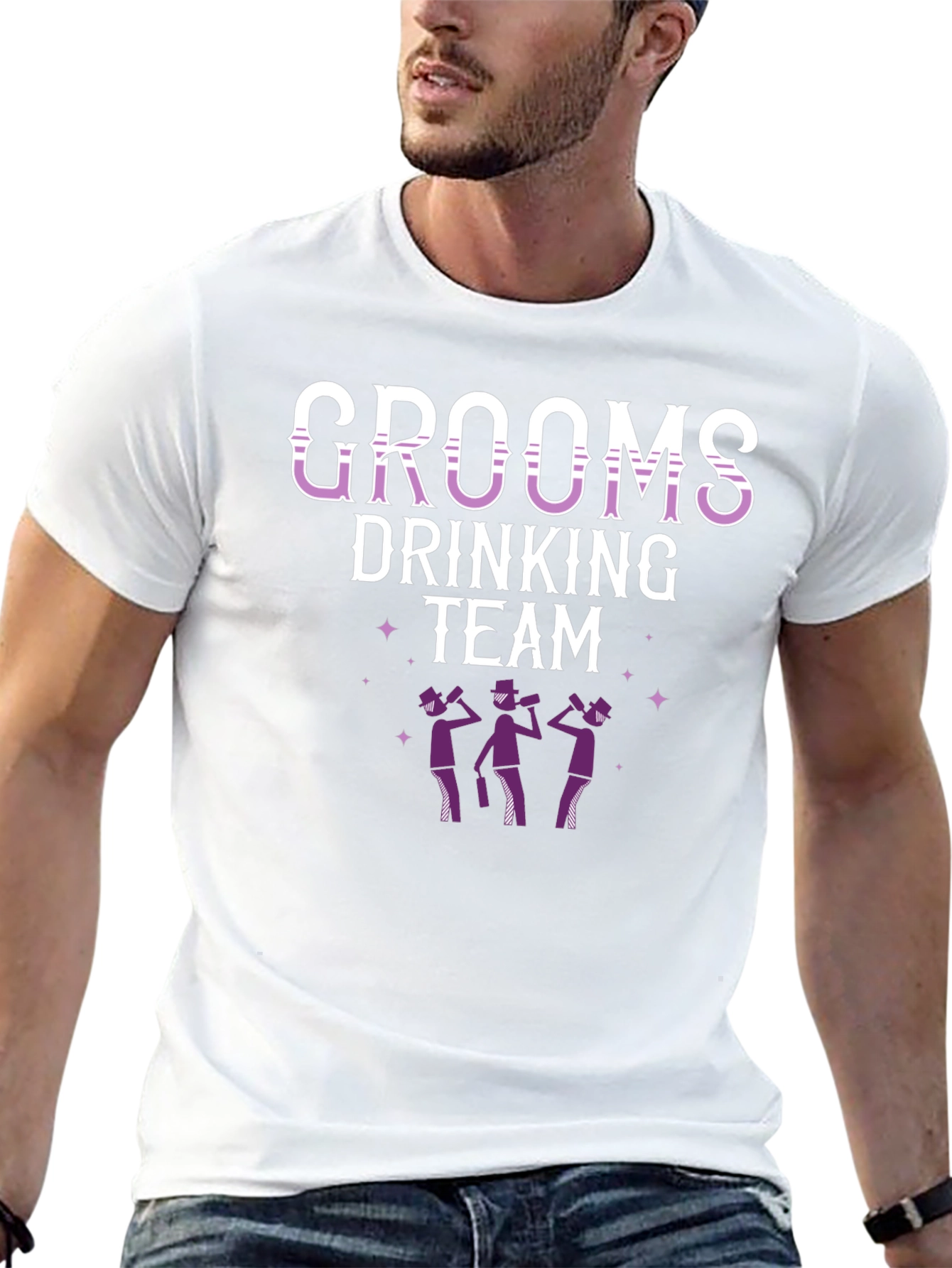 Grooms Drinking Team Graphic T-Shirt