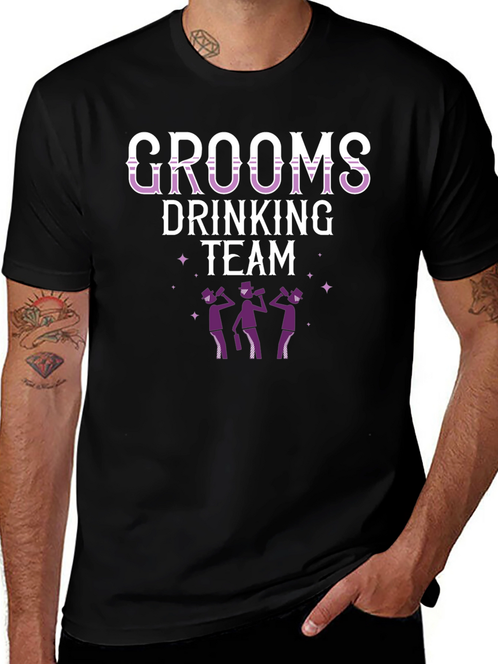 Grooms Drinking Team Graphic T-Shirt