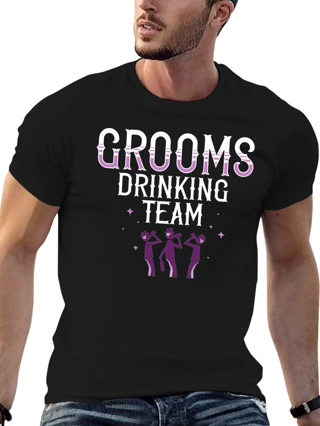 Grooms Drinking Team Graphic T-Shirt