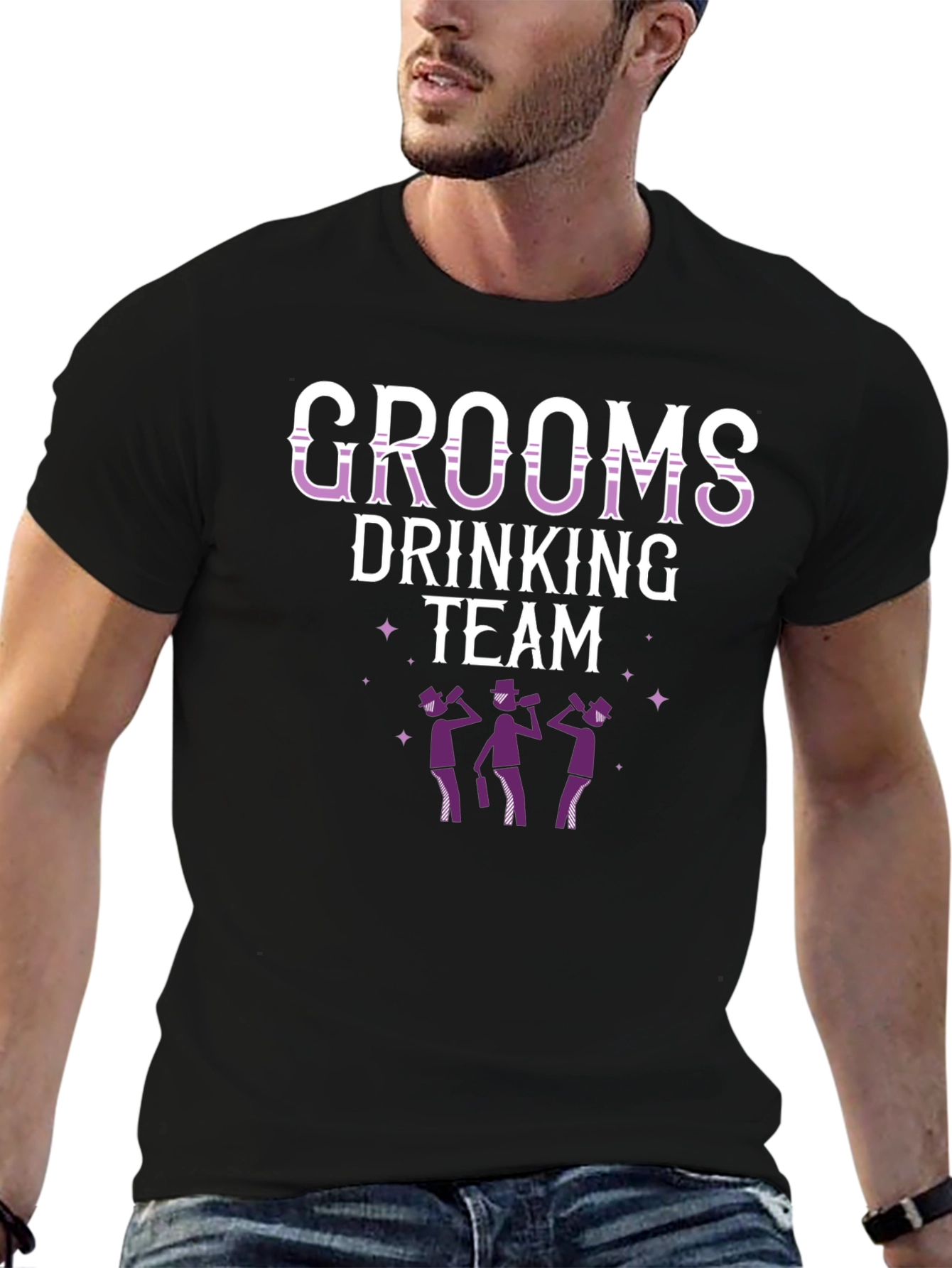 Grooms Drinking Team Graphic T-Shirt