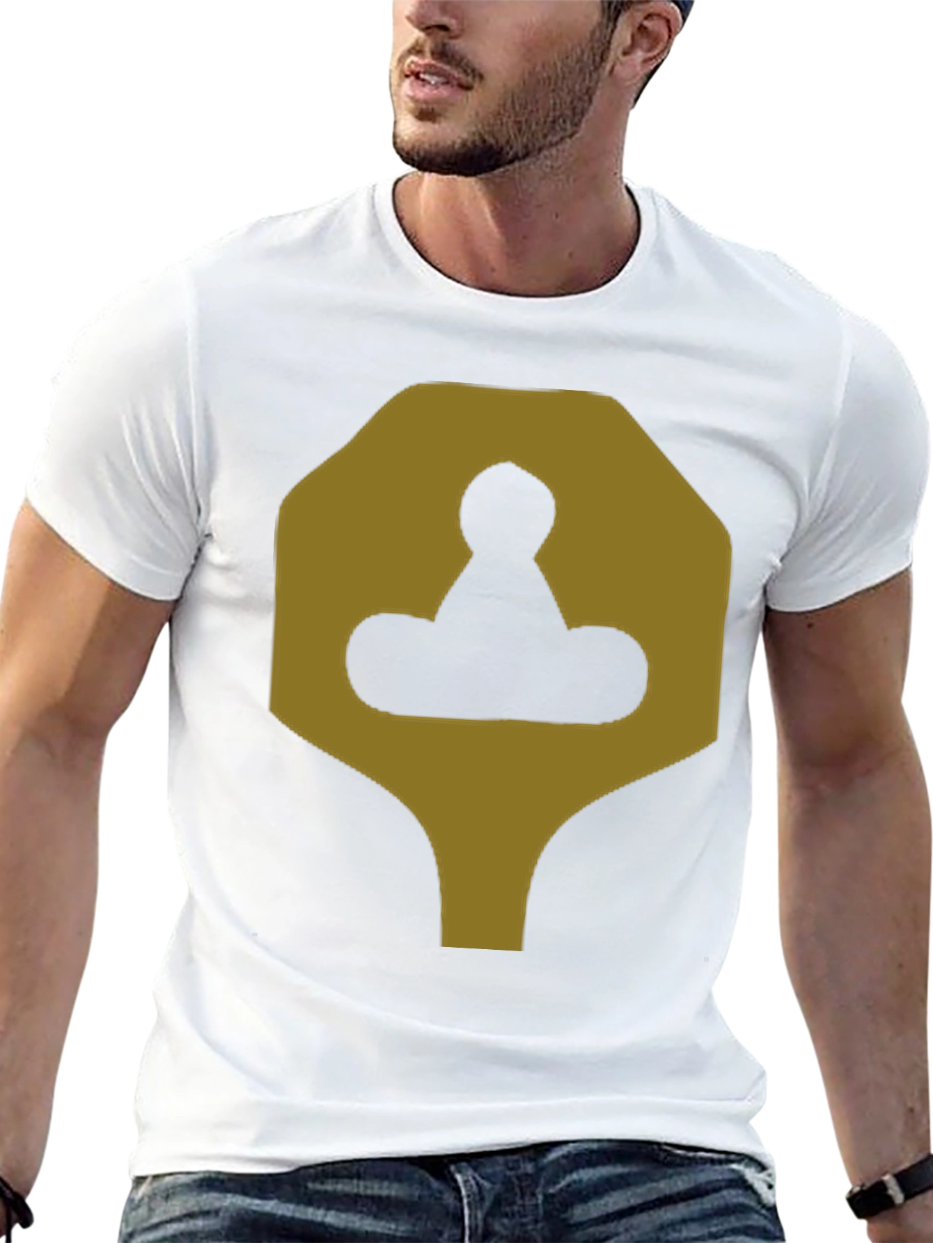 Graphic Tee: Abstract Geometric Symbol Shirt