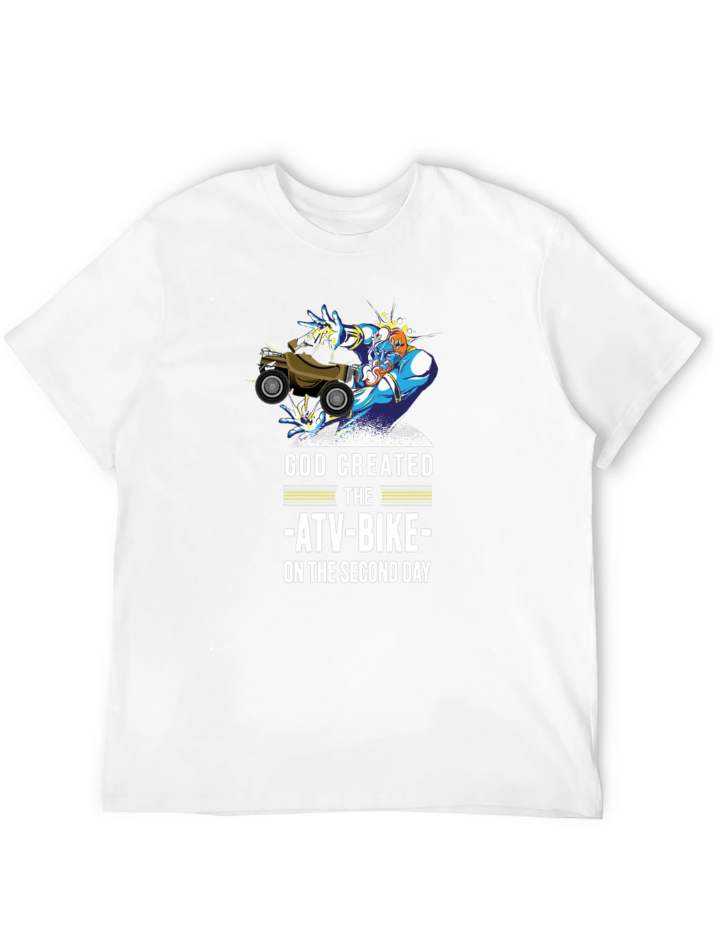 God Created ATV-Bike T-Shirt Funny Off-Road Gift