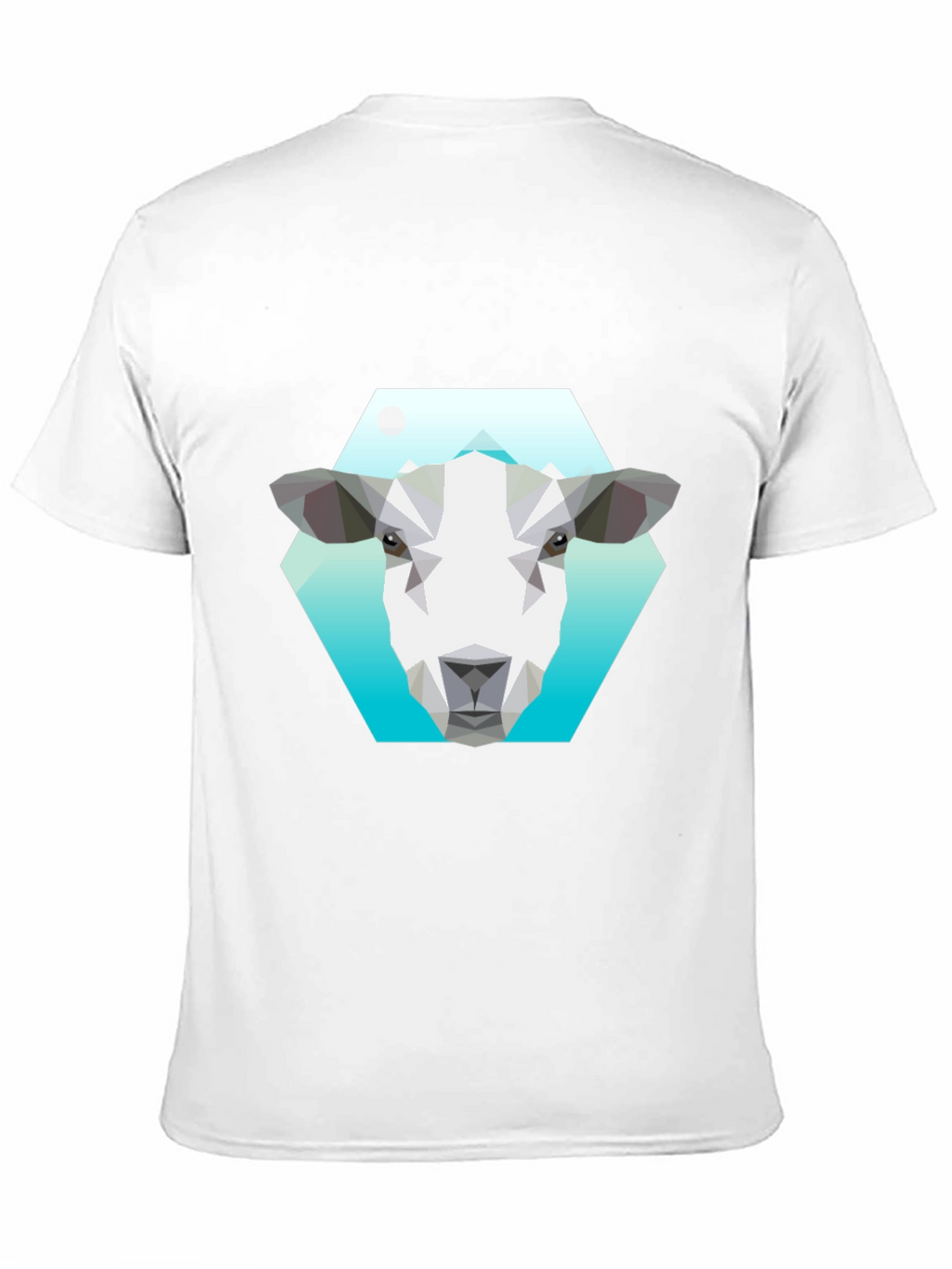 Geometric Sheep Graphic Tee - Black