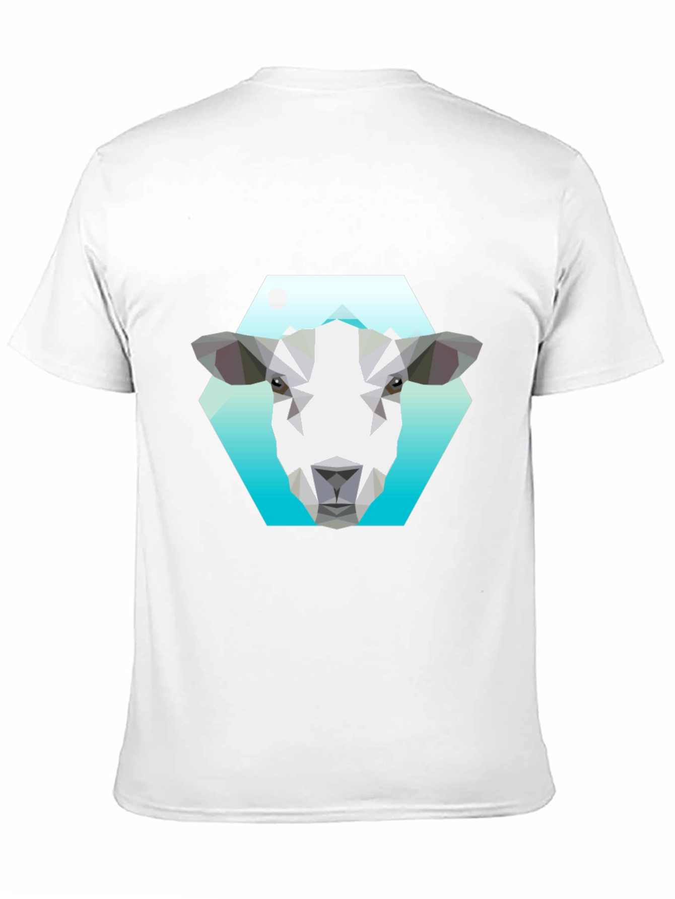 Geometric Sheep Graphic Tee - Black